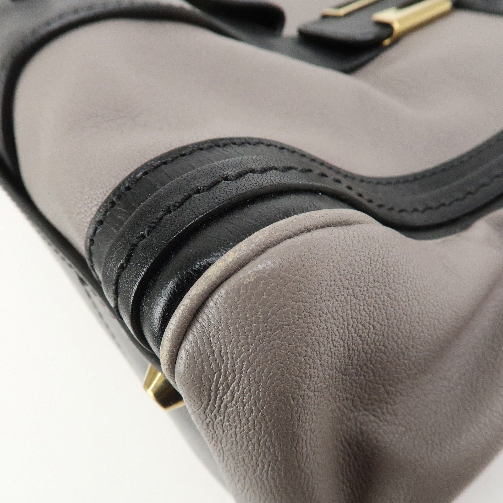 Chloe Leather Alice Bag 2Way Shoulder Hand Bag Black 04-13-50-65