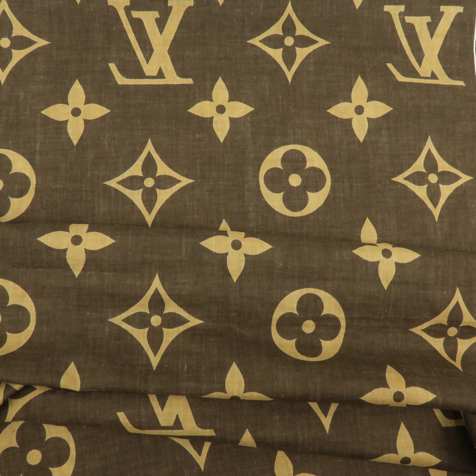 Louis Vuitton Étole Monogram Bliss 100% Cotton Scarf Brown M76366