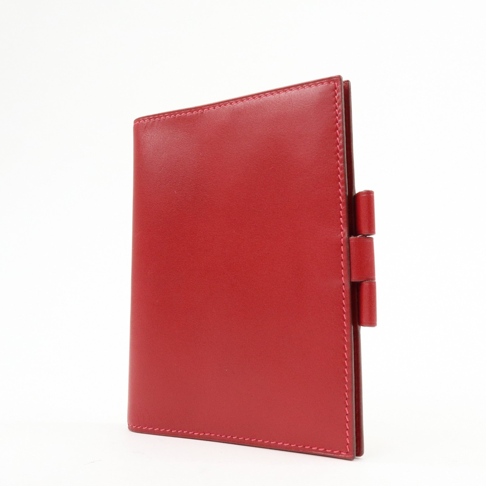 HERMES Chevre Leather Agenda Cover Planner Cover □I Stamped Red
