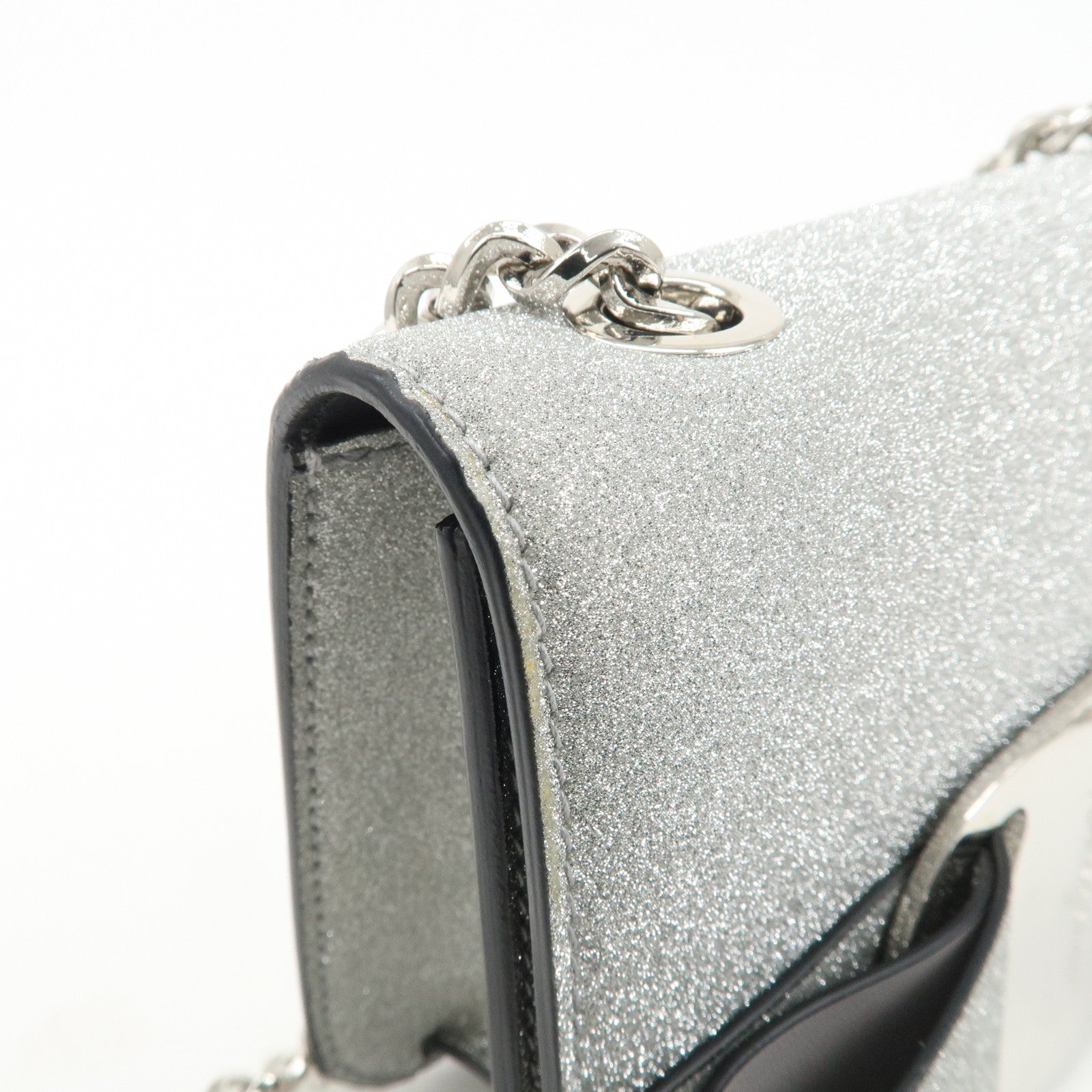 Ferragamo Vara Ribbon Leather 2WAY Bag Shoulder Bag Silver