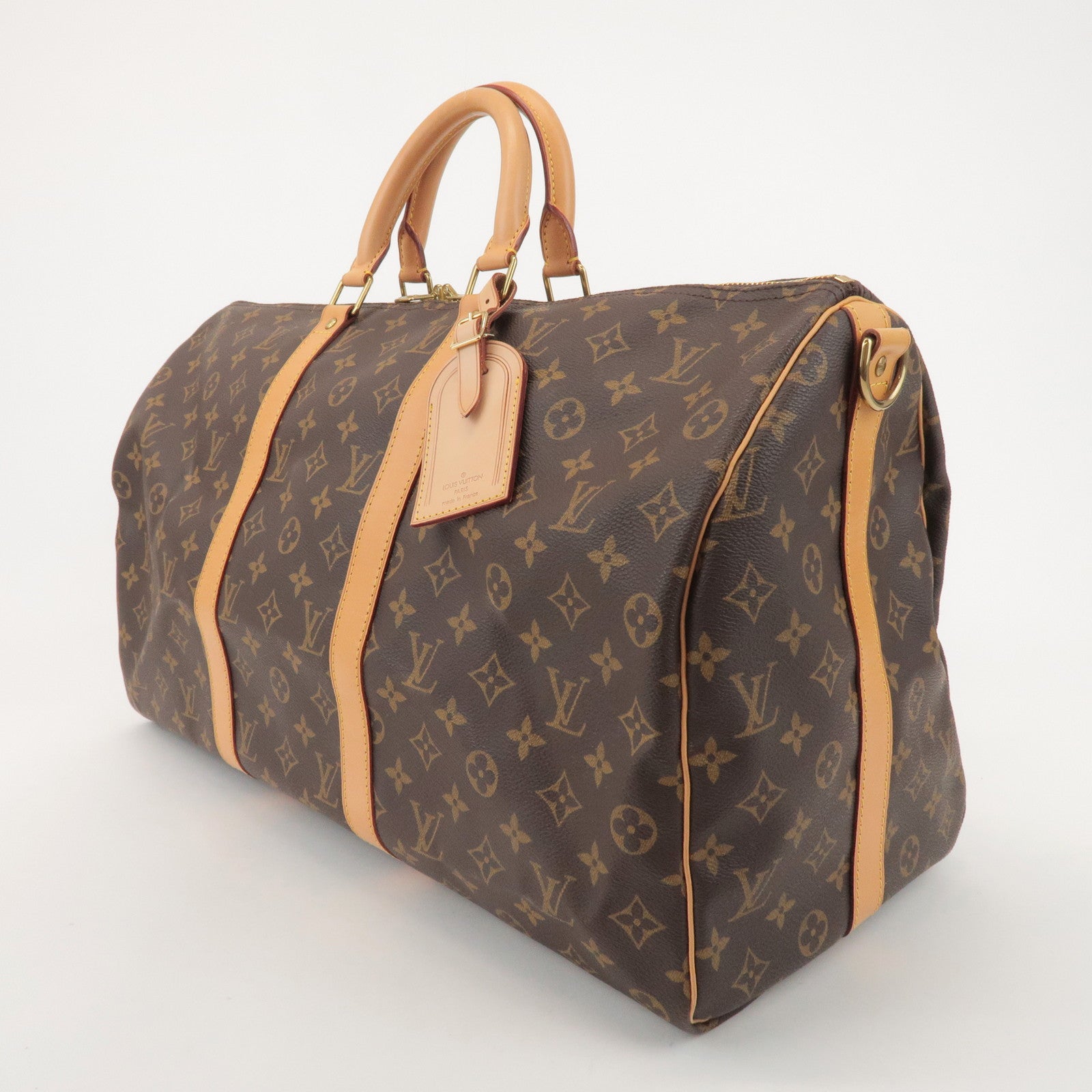 Louis Vuitton Monogram Keep All Bandouliere 50 Boston Bag M41416