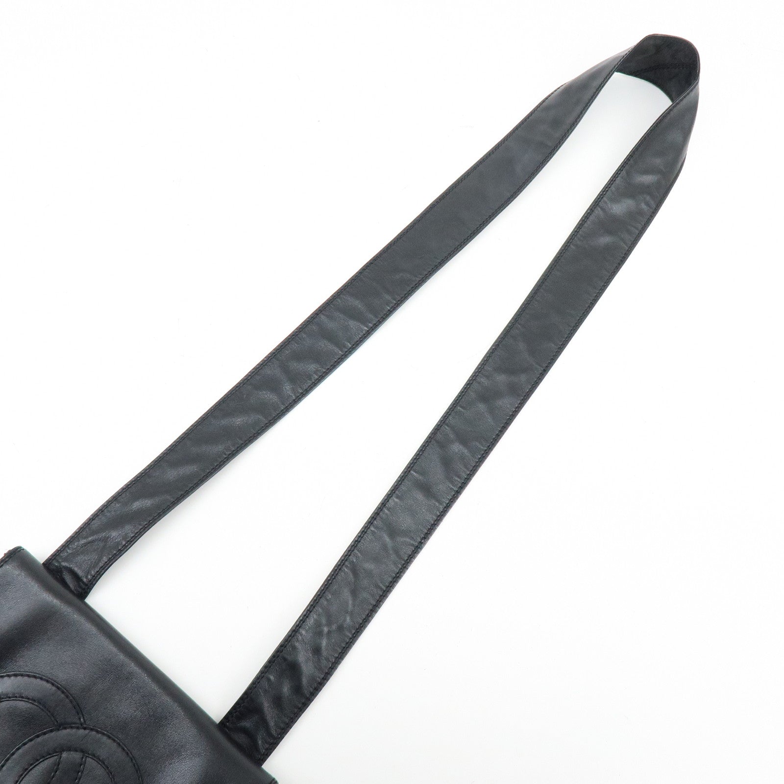 CHANEL COCO Mark Calf Leather Shoulder Crossbody Bag Black