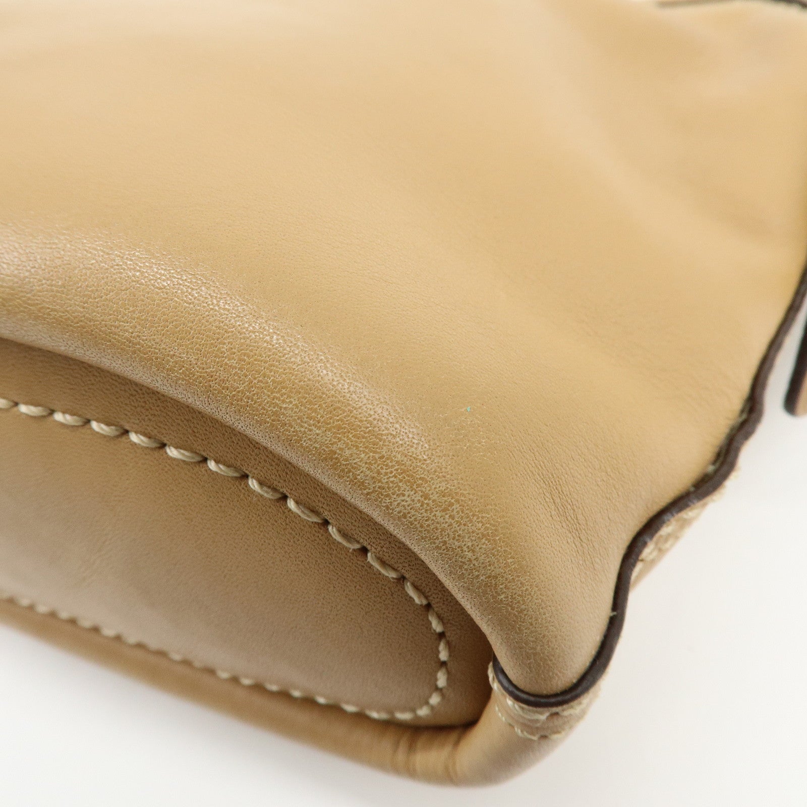 COACH Leather Shoulder Bag Light Brown