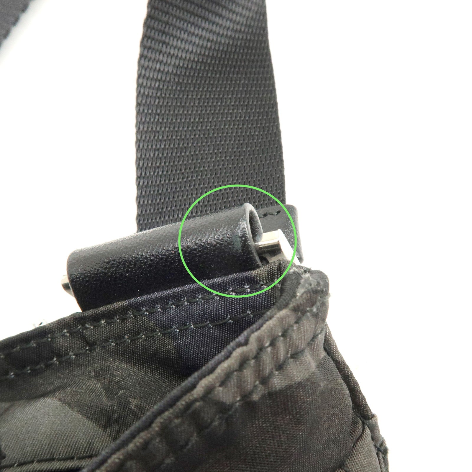 PRADA Triangle Logo Nylon Shoulder Crossbody Bag Camouflage Black