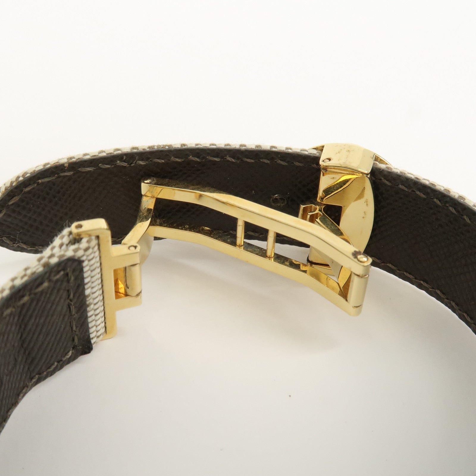 Louis Vuitton Monogram Mini Canvas Good Luck Bracelet Khaki M64458