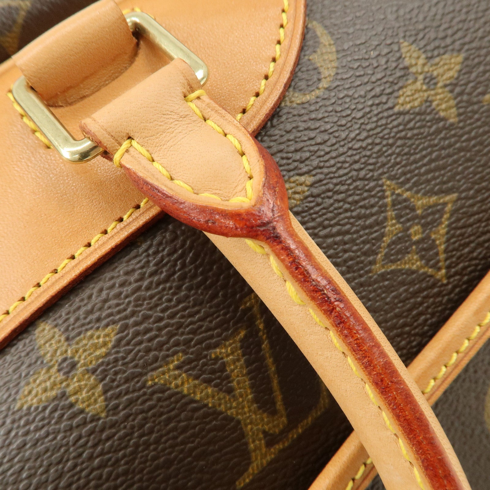 Louis Vuitton Monogram Deauville Hand Bag Brown M47270 Used