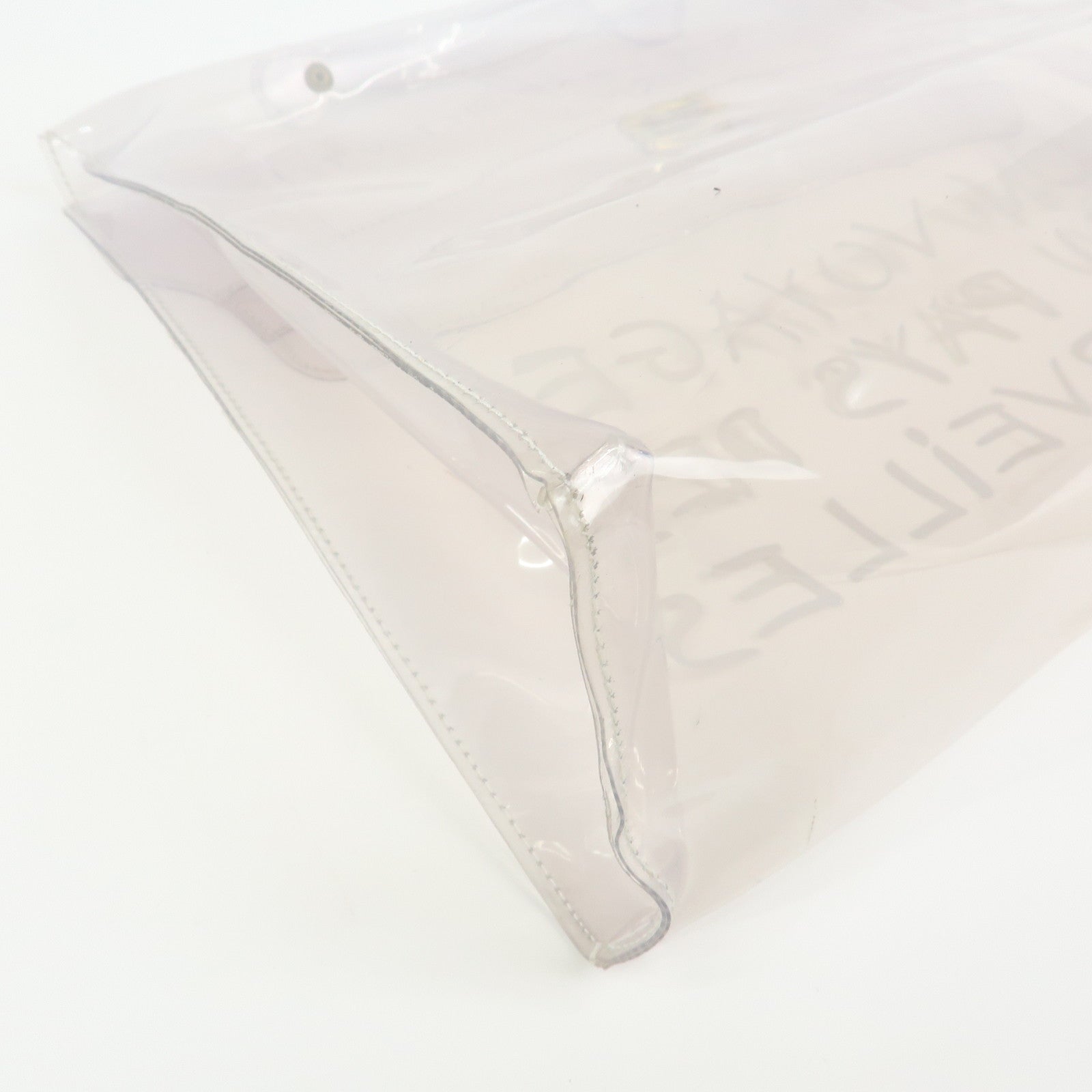 HERMES Kelly Vinyl Hand Bag Clear