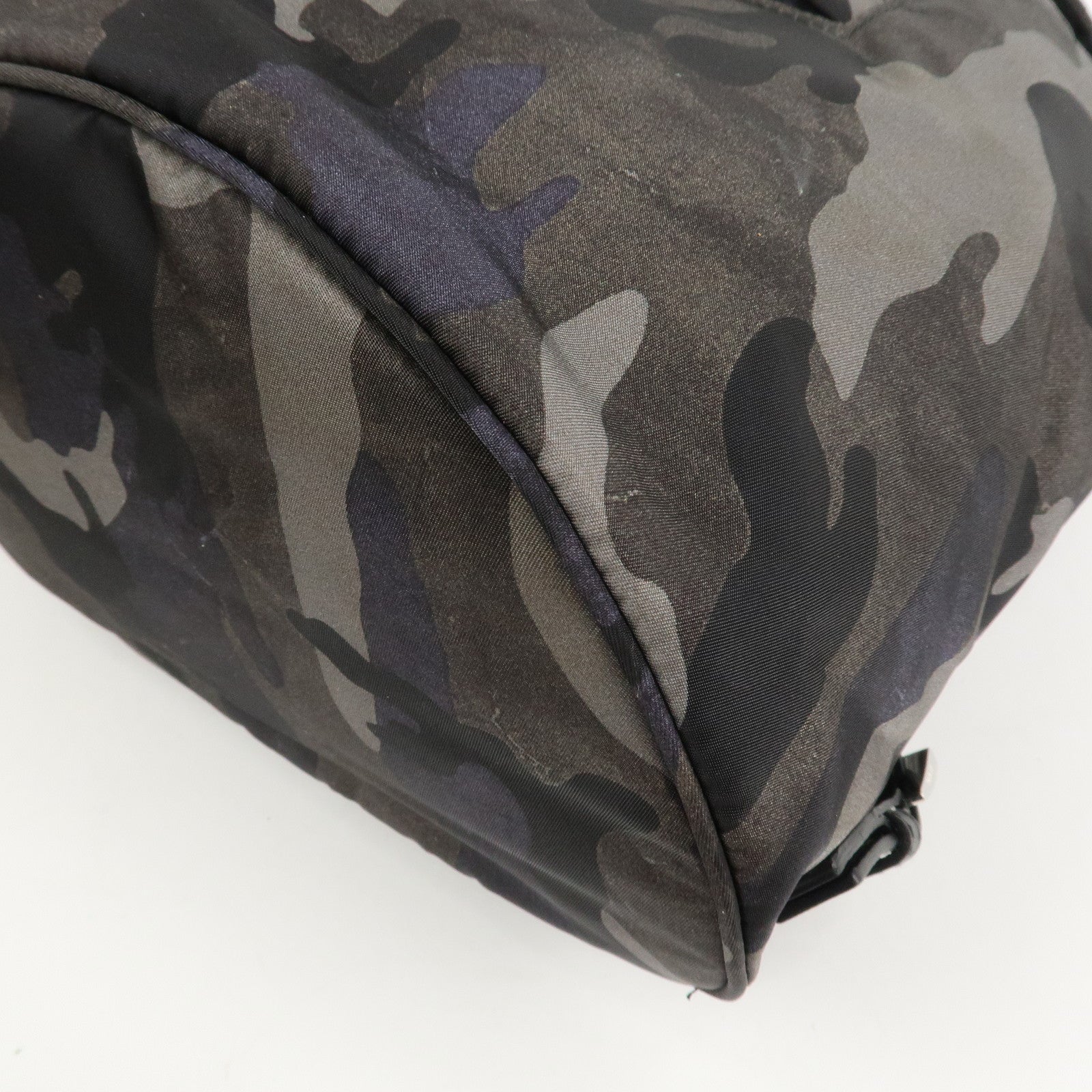 PRADA Triangle Logo Nylon Camouflage Backpack Ruck Sack BZ0032