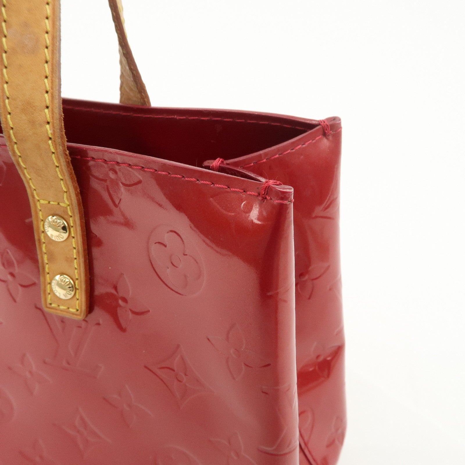 Louis Vuitton Monogram Vernis Lead PM Hand Bag Red M91990