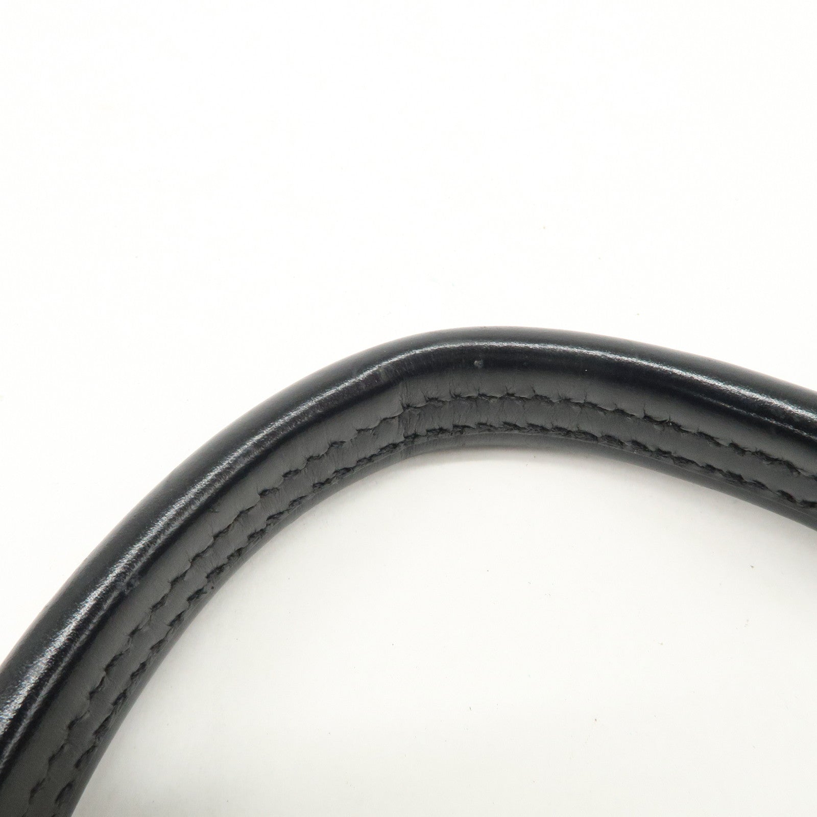 PRADA Triangle Logo Nylon Leather Shoulder Bag Hand Bag Black BR3121 Used