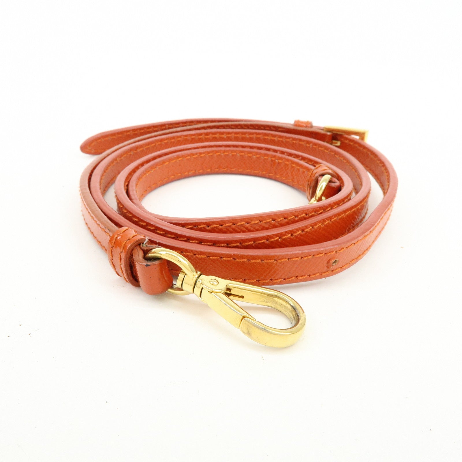 PRADA Triangle Logo Patent Leather 2Way Hand Shoulder Bag BL0838