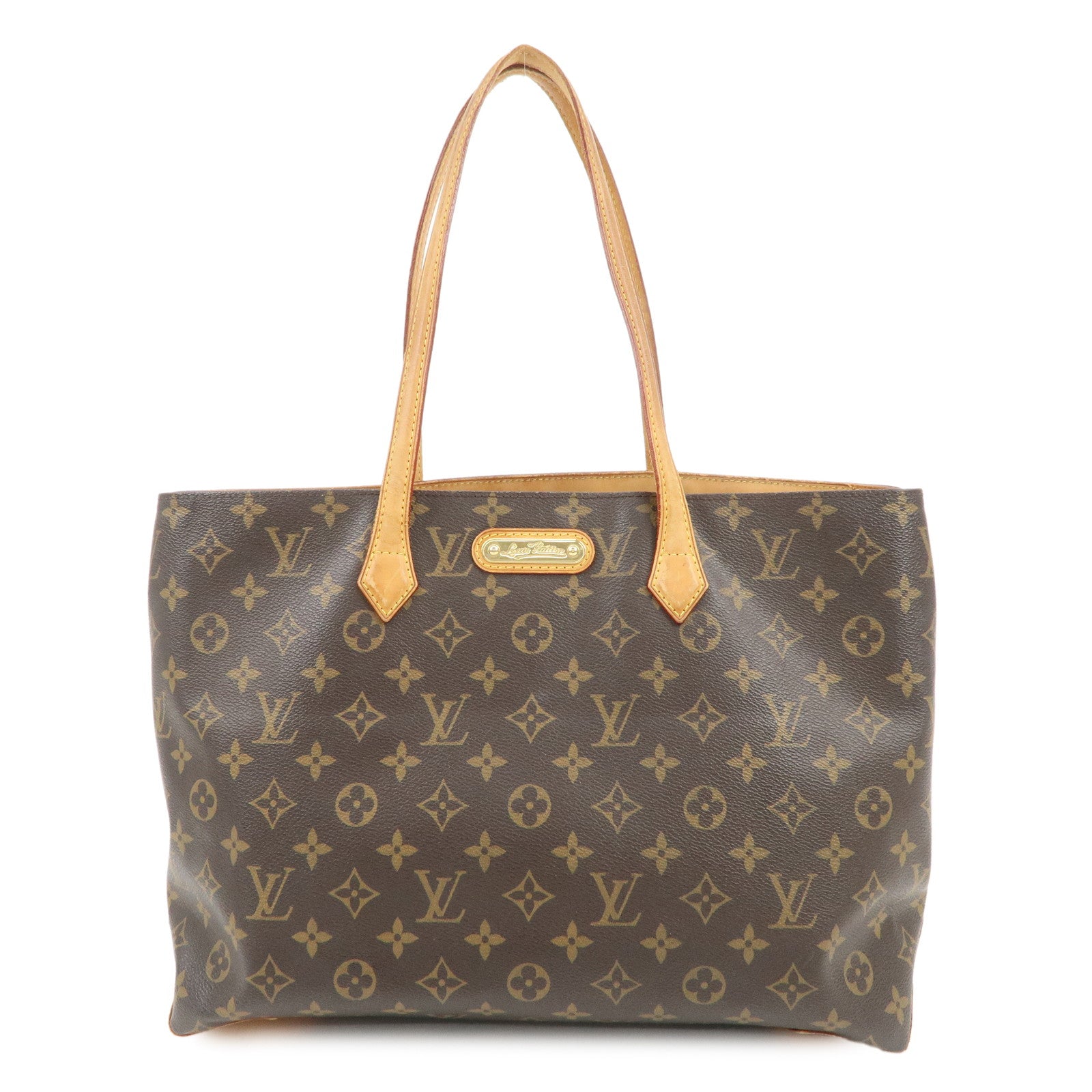 Louis Vuitton Monogram Wilshire MM Tote Bag Brown M45644