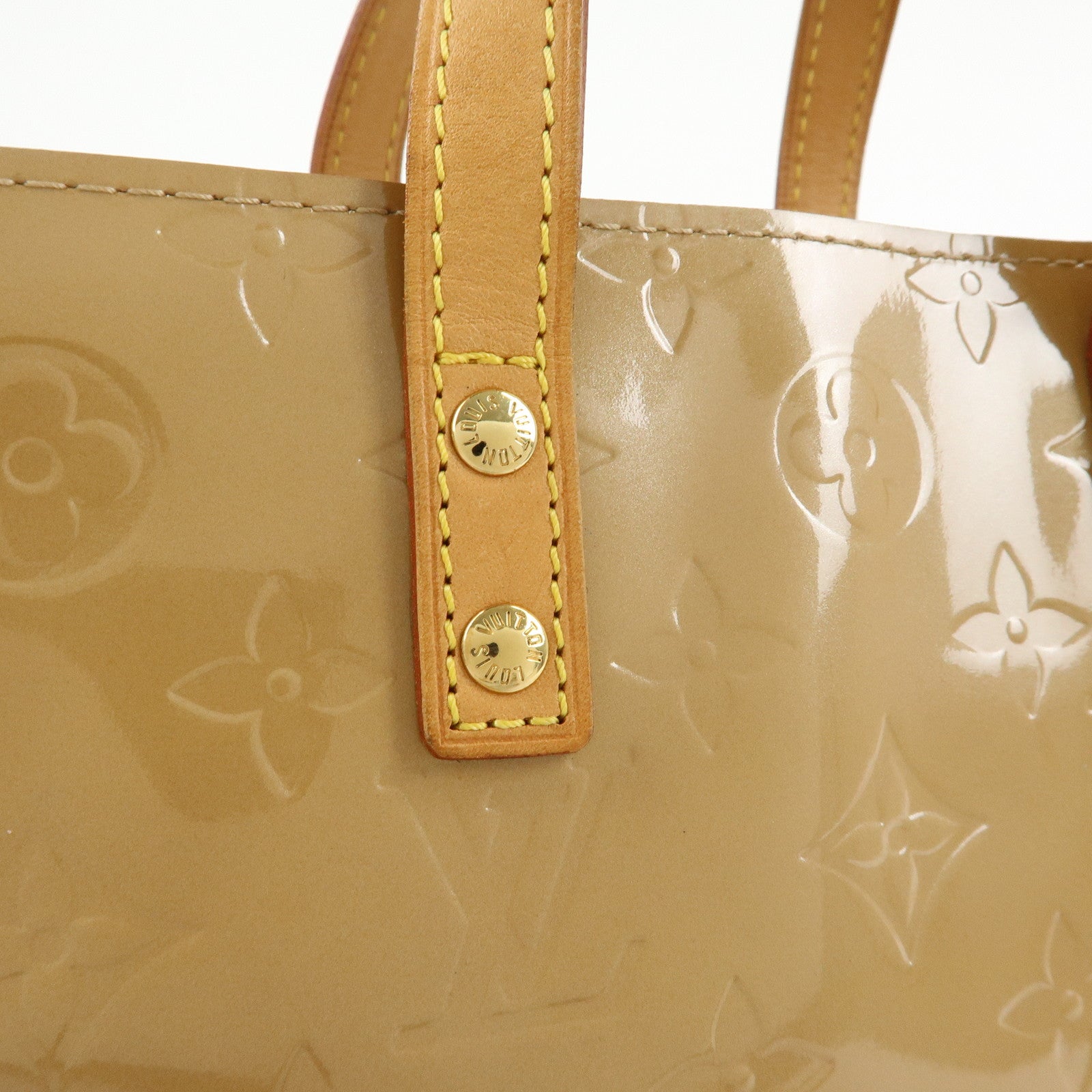Louis Vuitton Monogram Vernis Reade PM Hand Bag Noisette M91334