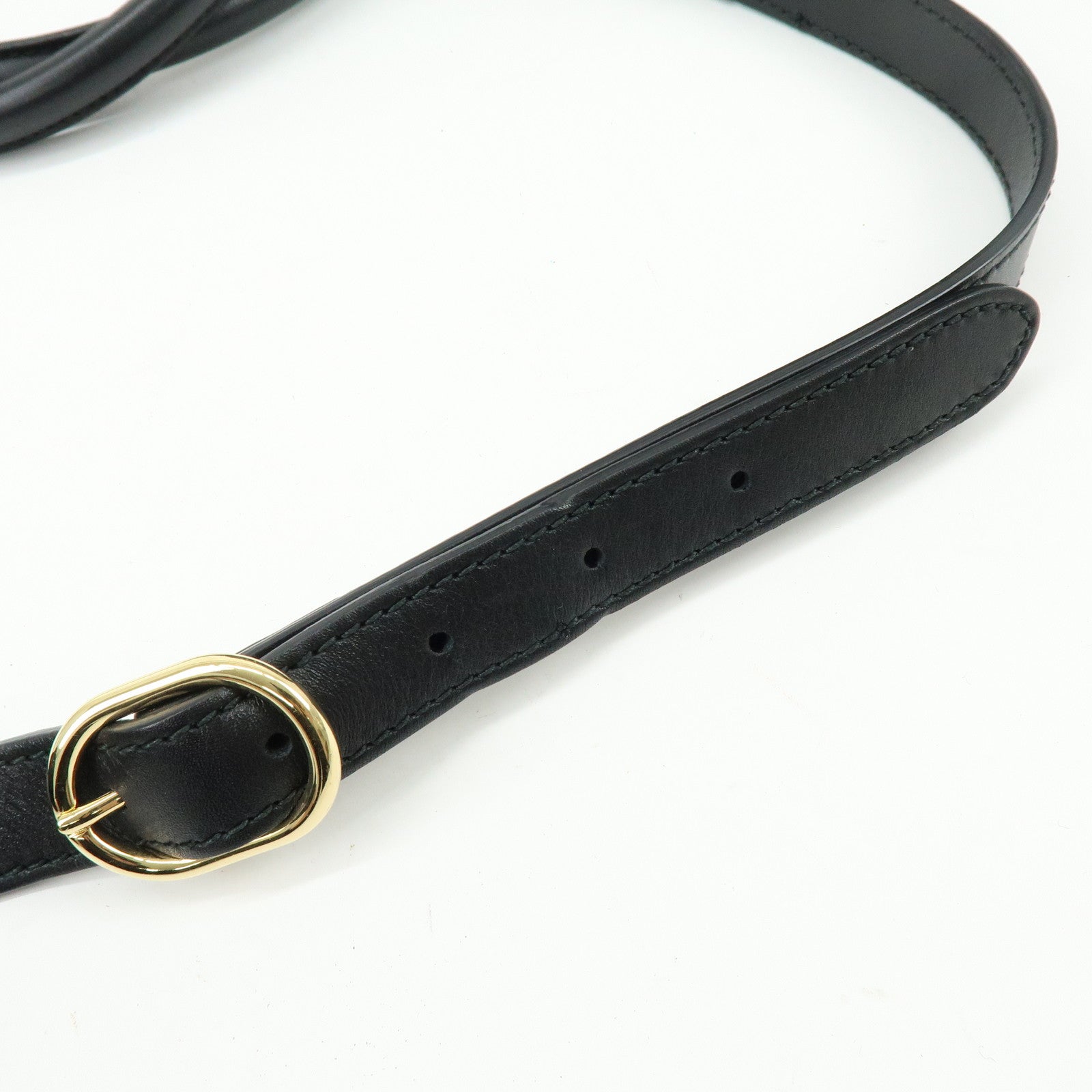 GUCCI Guccissima Leather 2Way Bag Hand Shoulder Bag Black 453704