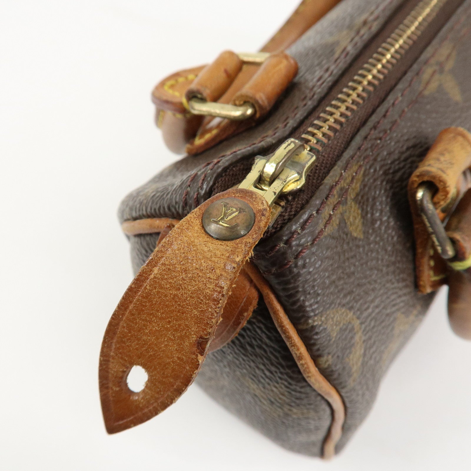 Louis Vuitton Monogram Mini Speedy & Strap Brown M41534 J75010