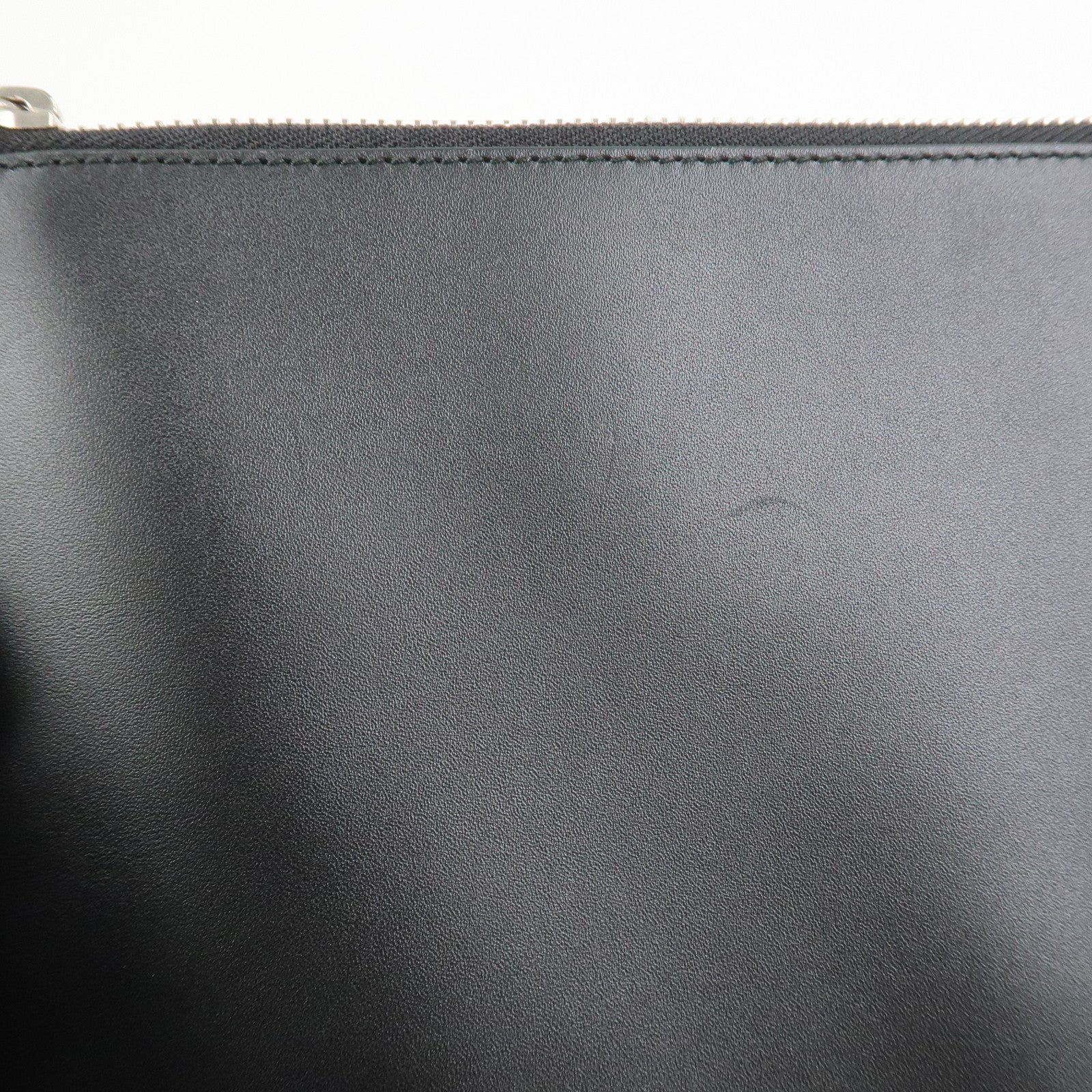 GUCCI Logo Leather XL Clutch Bag Black 421853