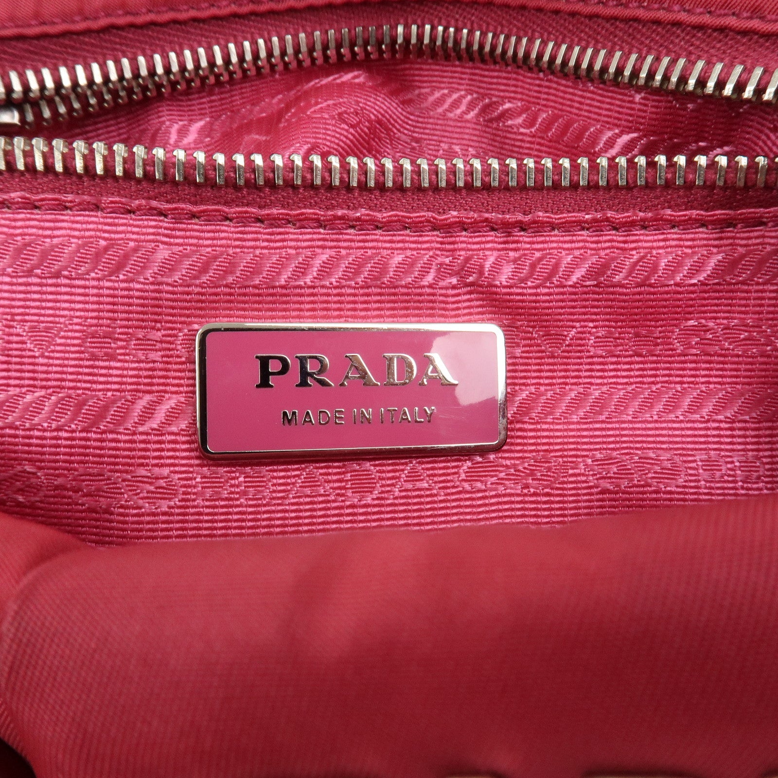PRADA Logo Nylon Leather 2Way Bag Hand Bag Shoulder Bag Pink