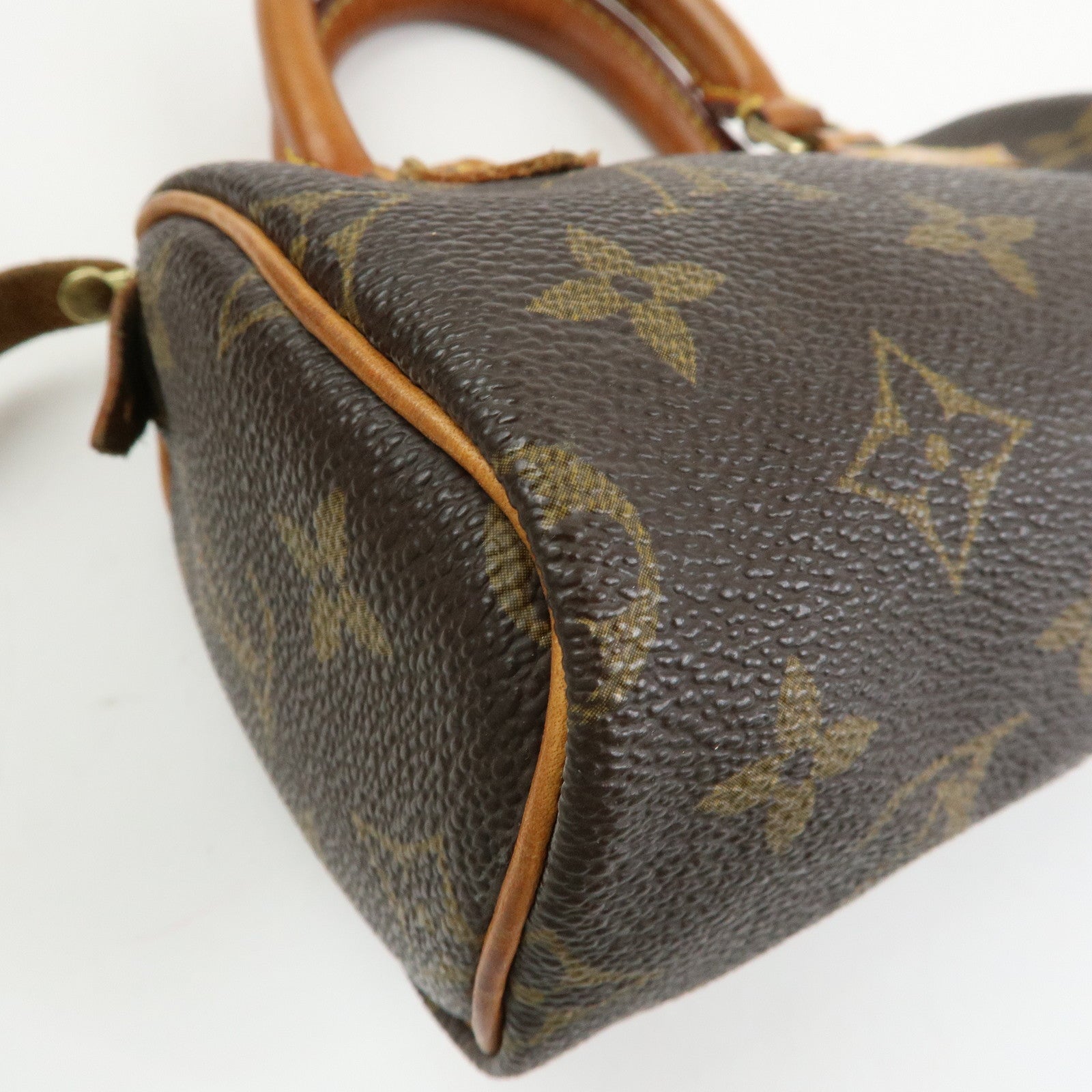 Louis Vuitton Monogram Mini Speedy Hand Bag Brown M41534