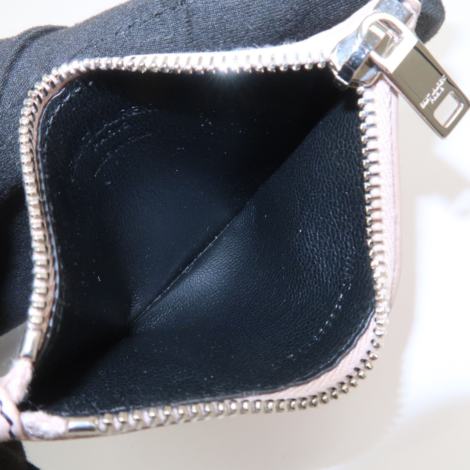 SAINT LAURENT PARIS Leather Card Case Card Holder Light Pink 458583