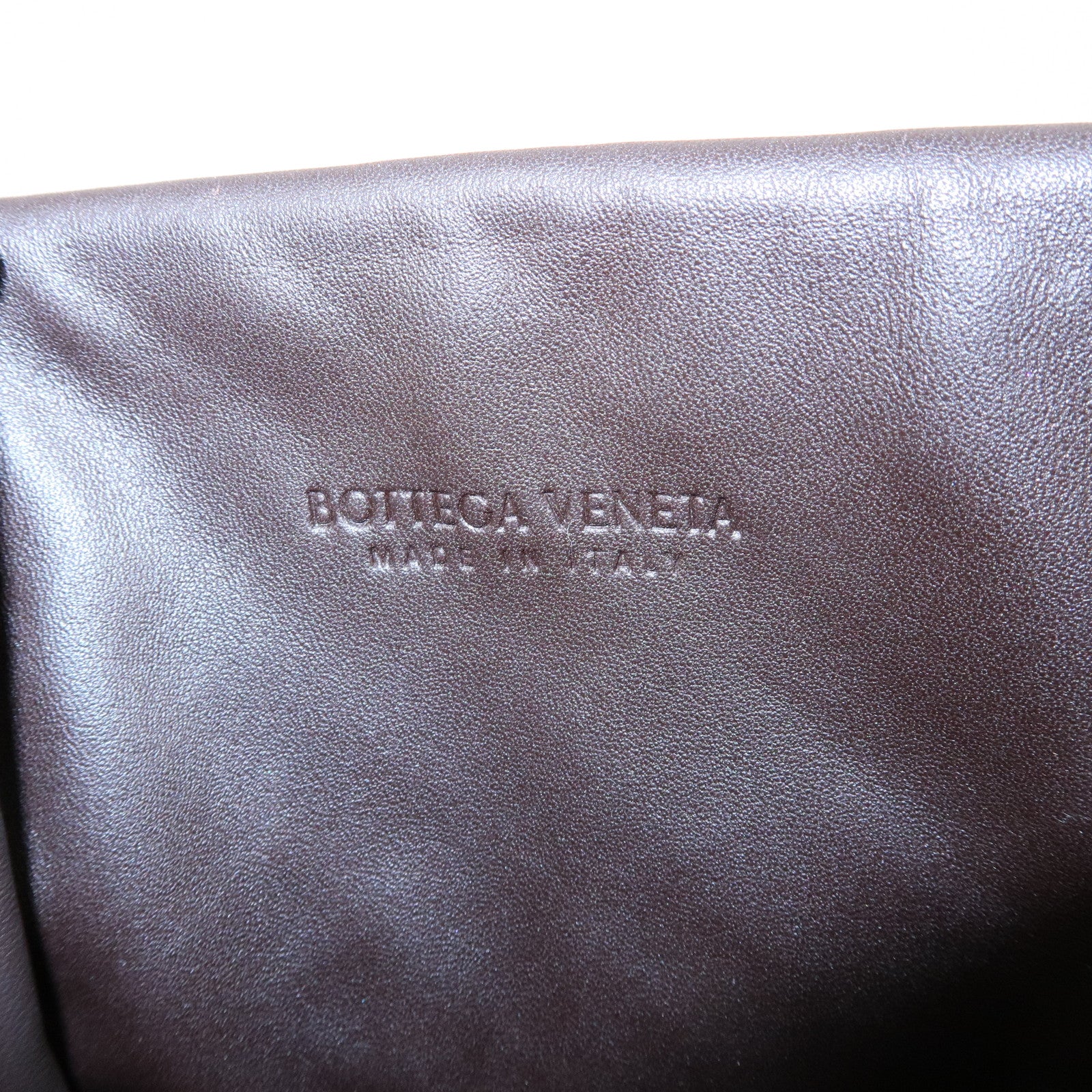 BOTTEGA VENETA Intrecciato Leather Shoulder Bag Hand Bag Brown