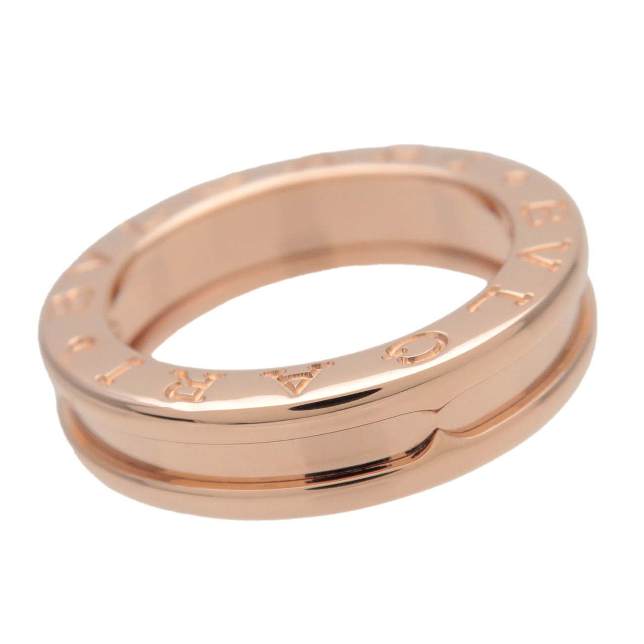 BVLGARI B-Zero1 1Band Ring K18 750RG Rose Gold #46 US4.5 EU47