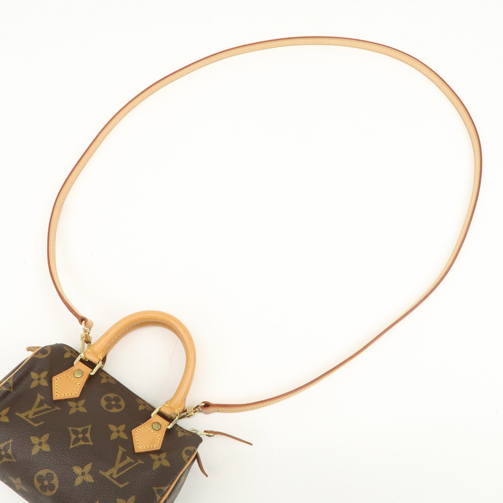 Louis Vuitton Monogram Mini Speedy Hand Bag Boston Bag Brown M41534