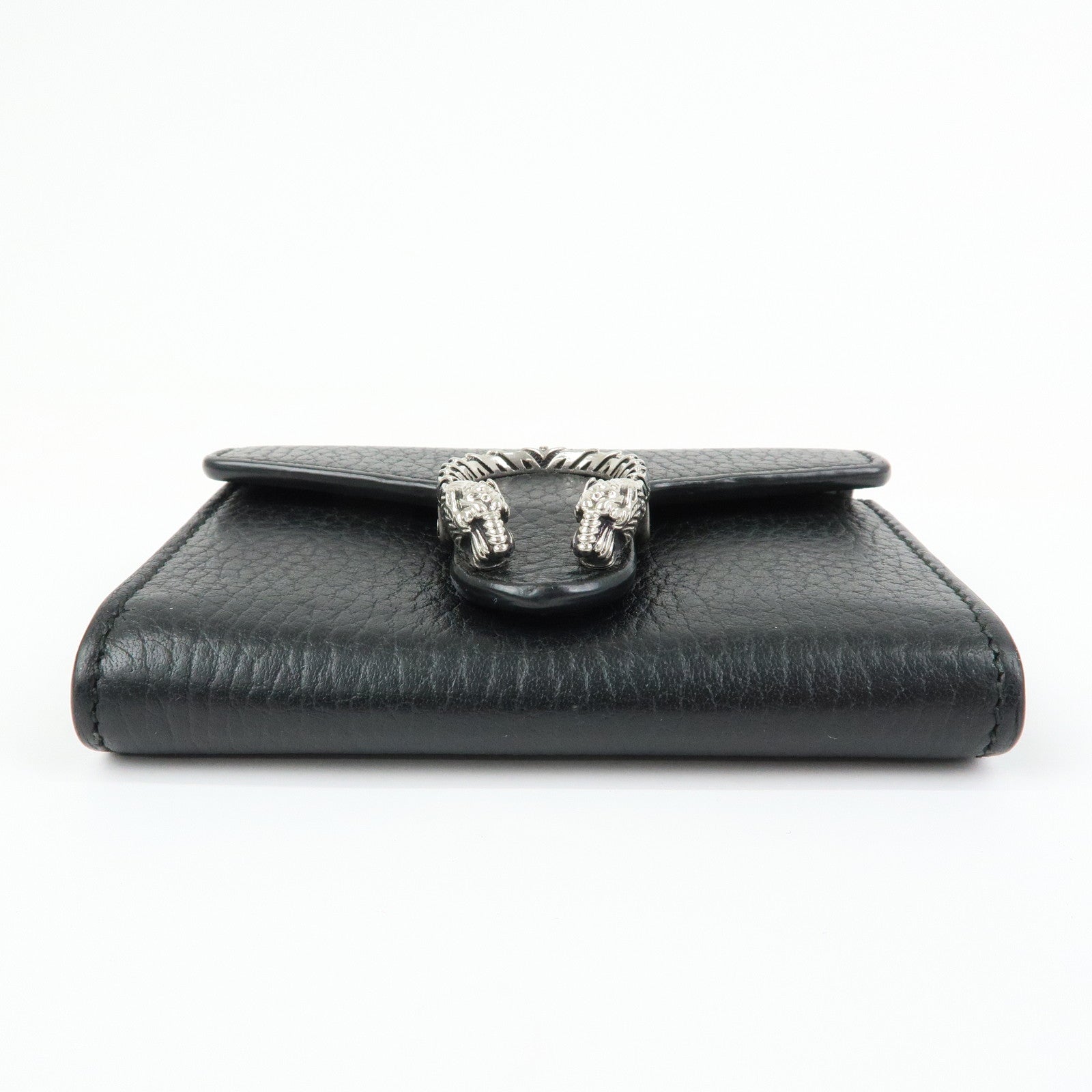 GUCCI Dionysus Leather Compact Wallet Coin Case Black 574930
