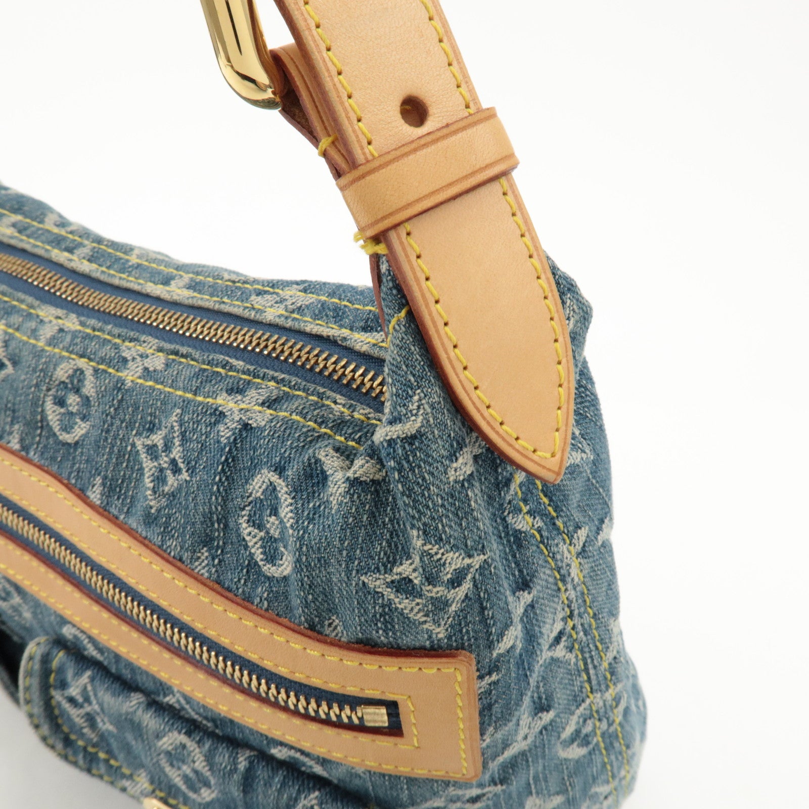 Louis Vuitton Monogram Denim Baggy PM 2Way Bag Shoulder Bag M95049 Used