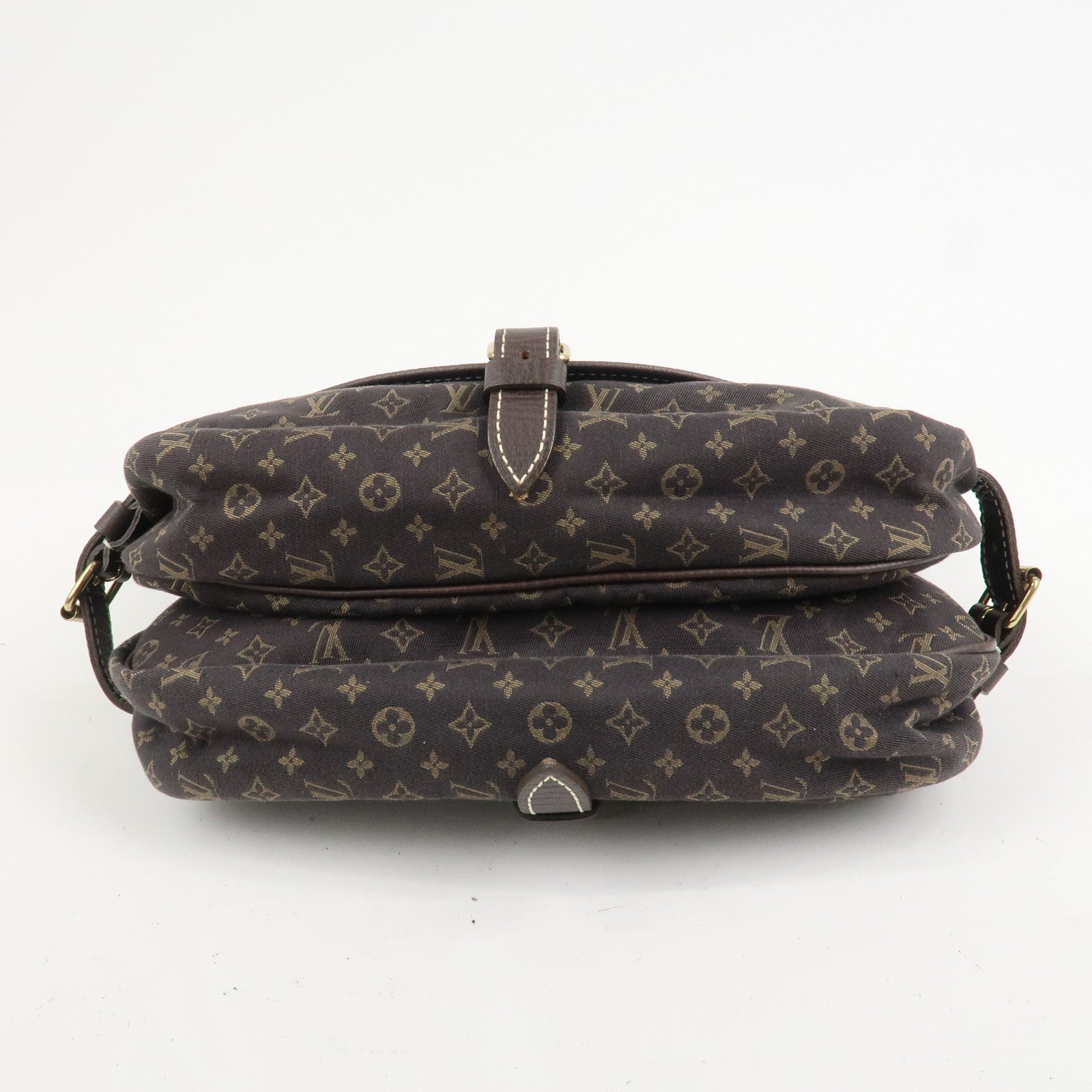 Louis Vuitton Monogram Mini Lin Saumur 30 Shoulder Bag Brown M95227