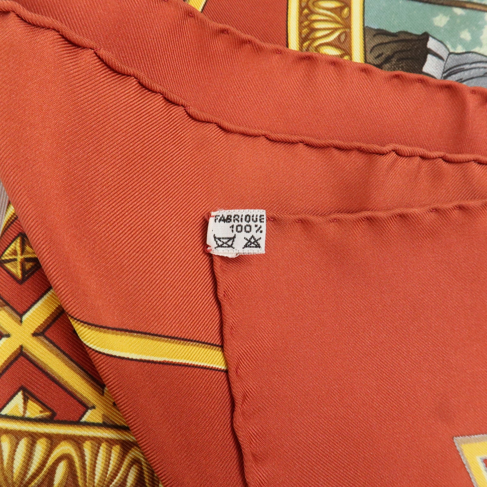 HERMES Carre 90 Silk 100% Scarf Les Trois Mousquetaires Red