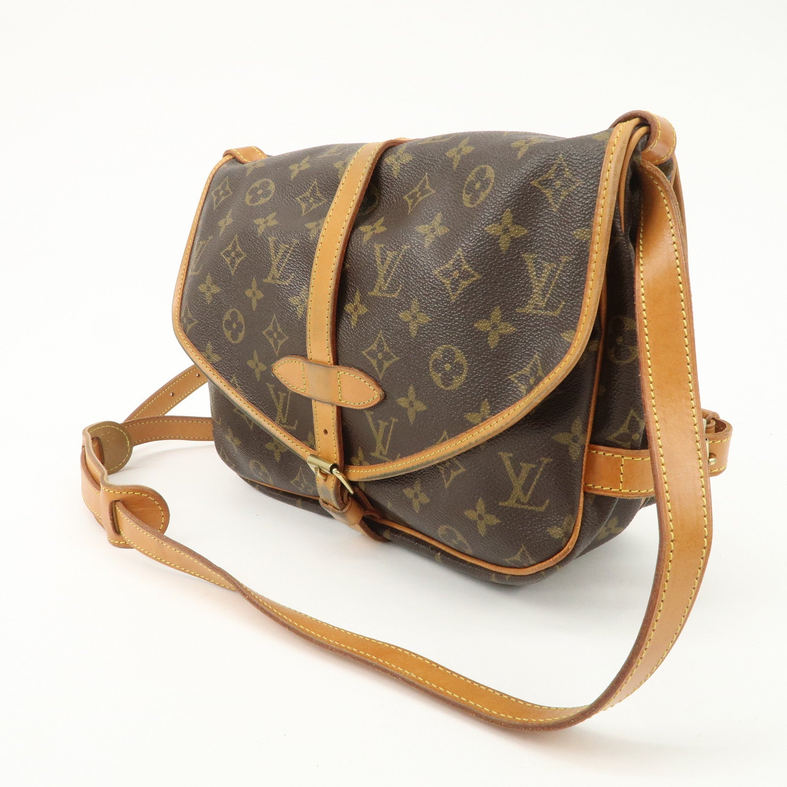Louis Vuitton Monogram Saumur 30 Shoulder Bag Brown M42256 Used