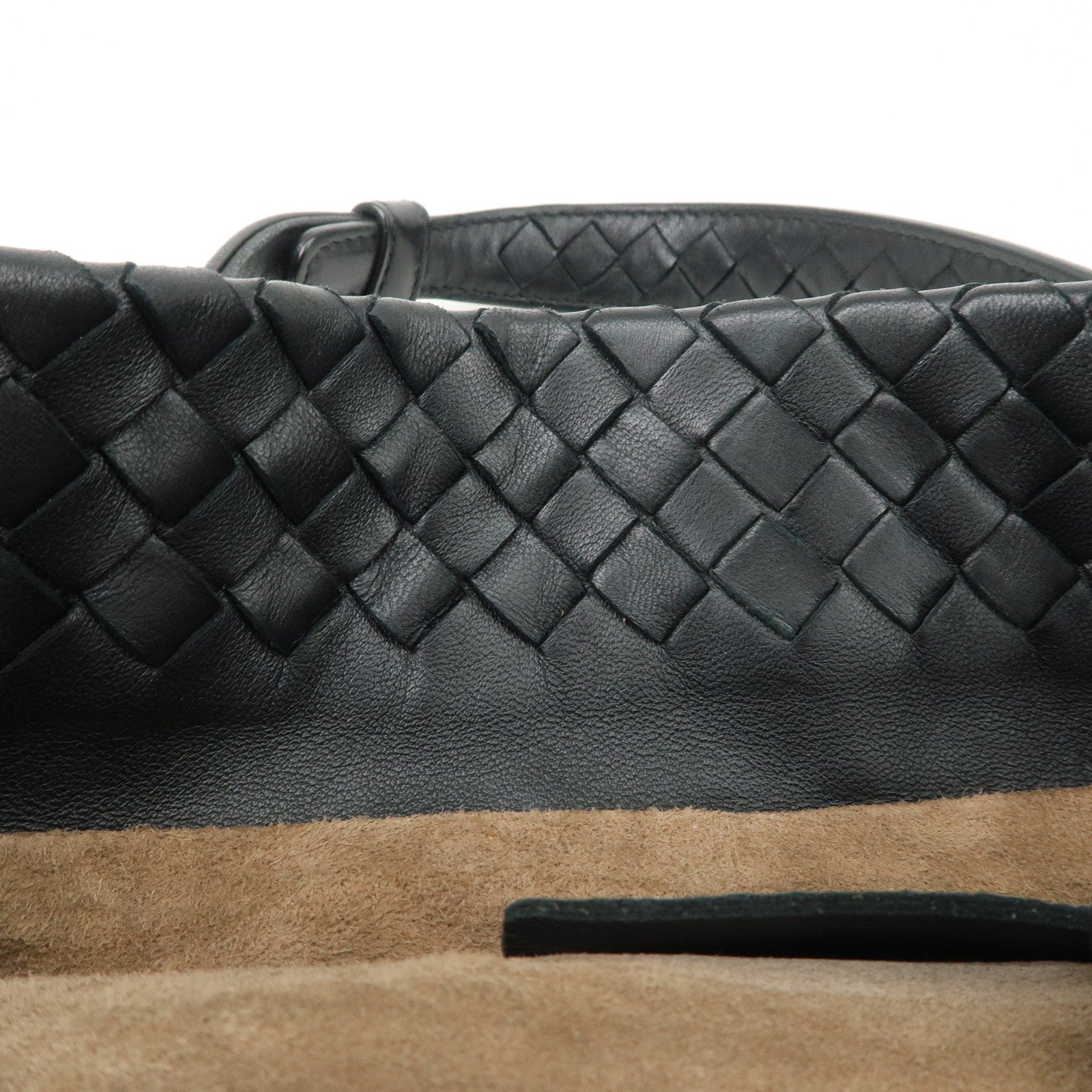 BOTTEGA VENETA Intrecciato Leather Garda Bag Hand Bag Black 405071