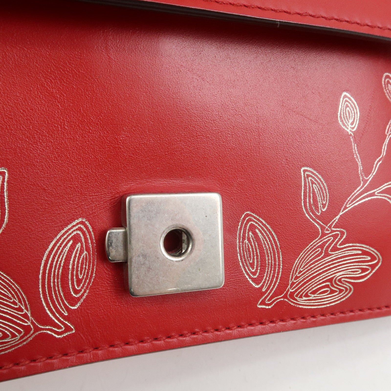 GUCCI Dionysus Leather Small Shoulder Bag Red 421970