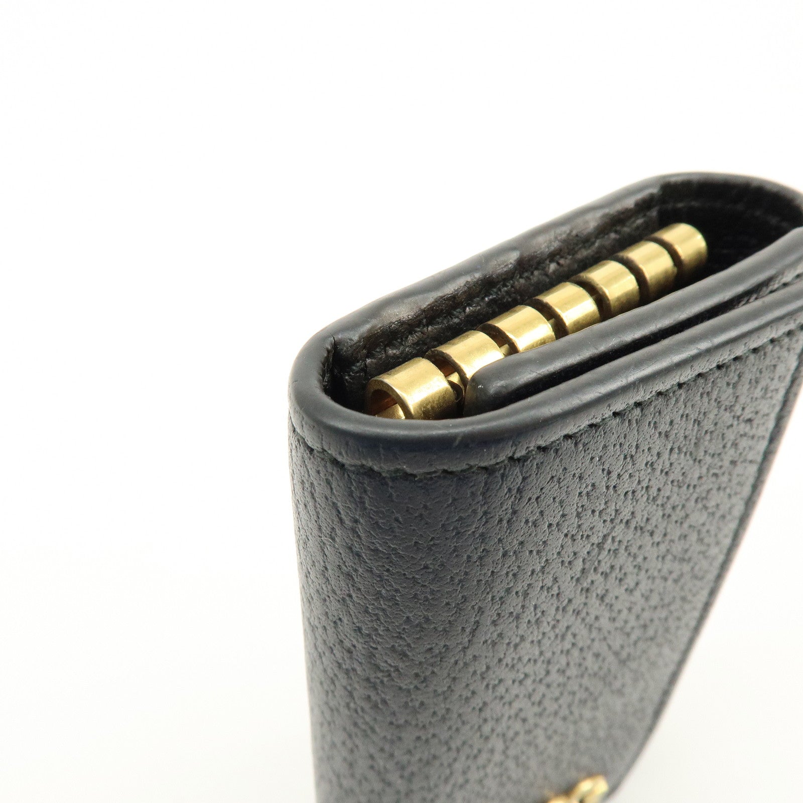 GUCCI GG Marmont Leather 6 Rings Key Case Key Holder Black 435305