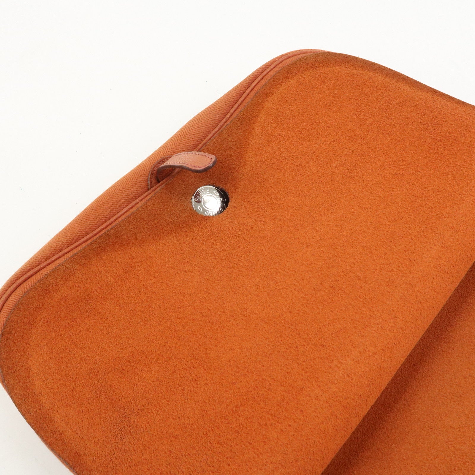 HERMES Sac Colorado MM Toile H Leather □I Stamped Shoulder Bag