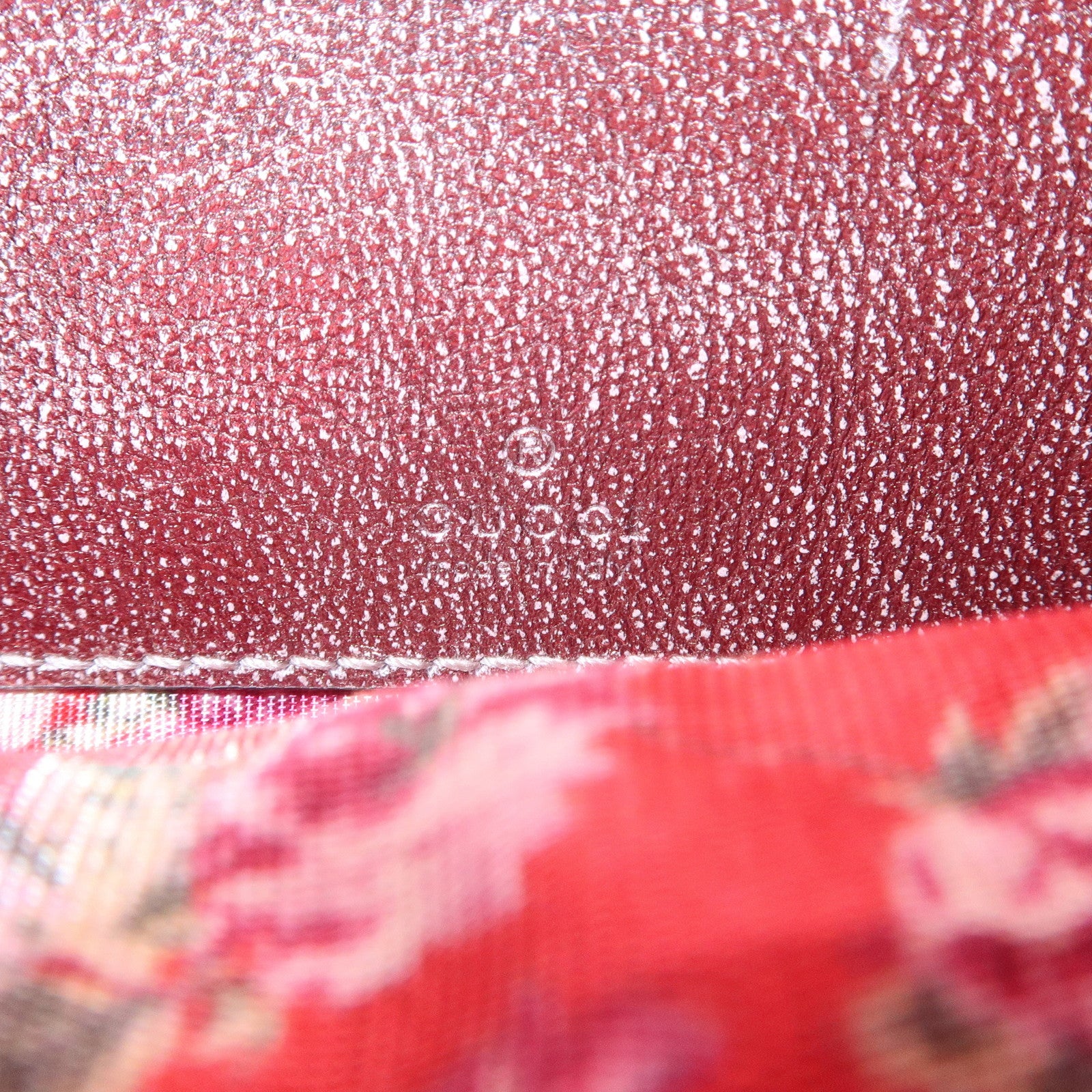 GUCCI Horsebit Leather Shoulder Bag Metallic Pink Blue 534951 Used