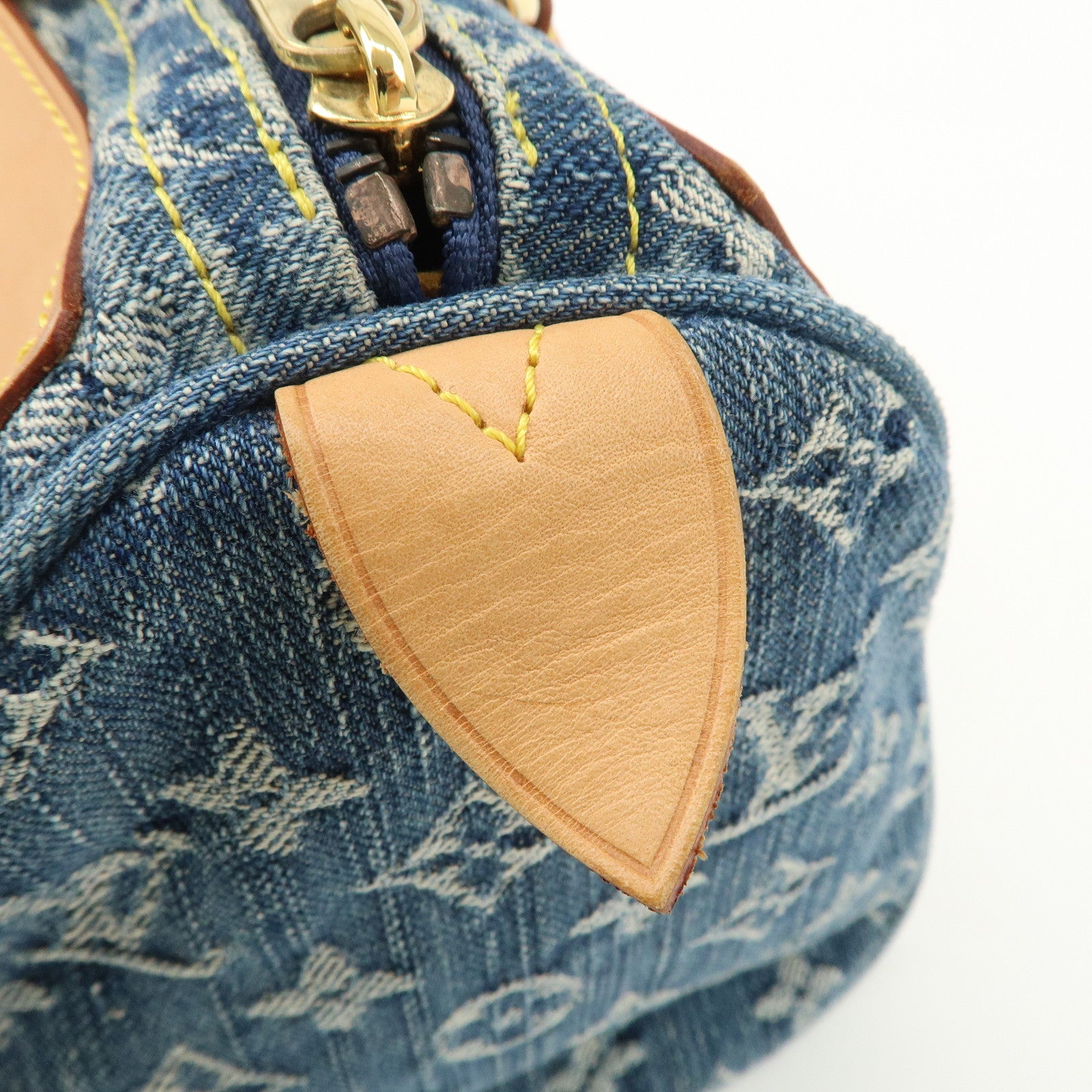 Louis Vuitton Monogram Denim Neo Speedy Boston Bag Blue M95019 Used