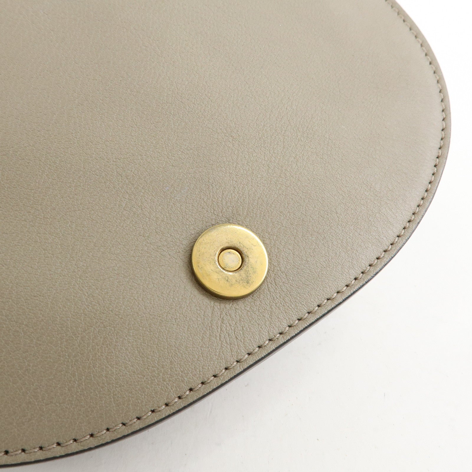 Chloe Nile Leather 2Way Bag Shoulder Bag Hand Bag Greige