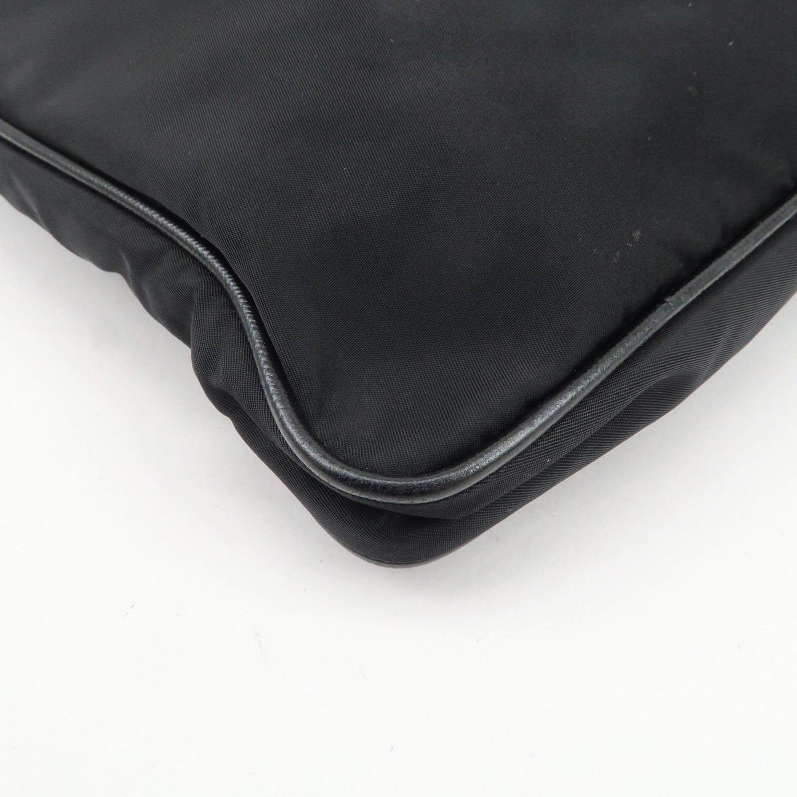 PRADA Triangle Logo Nylon Leather Shoulder Bag Crossbody Bag VA0348