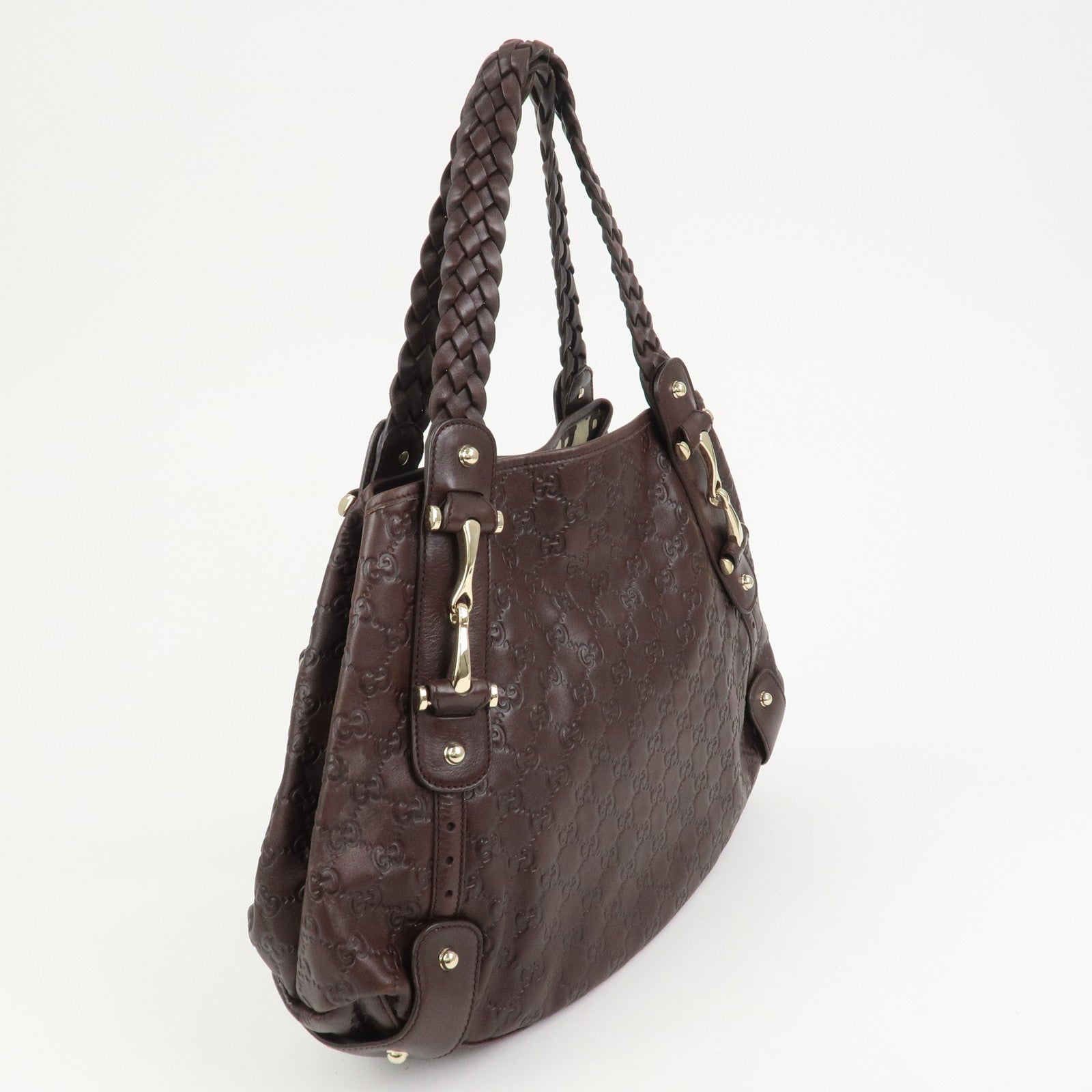 GUCCI Horsebit Guccissima Leather Hand Bag Shoulder Bag 137621