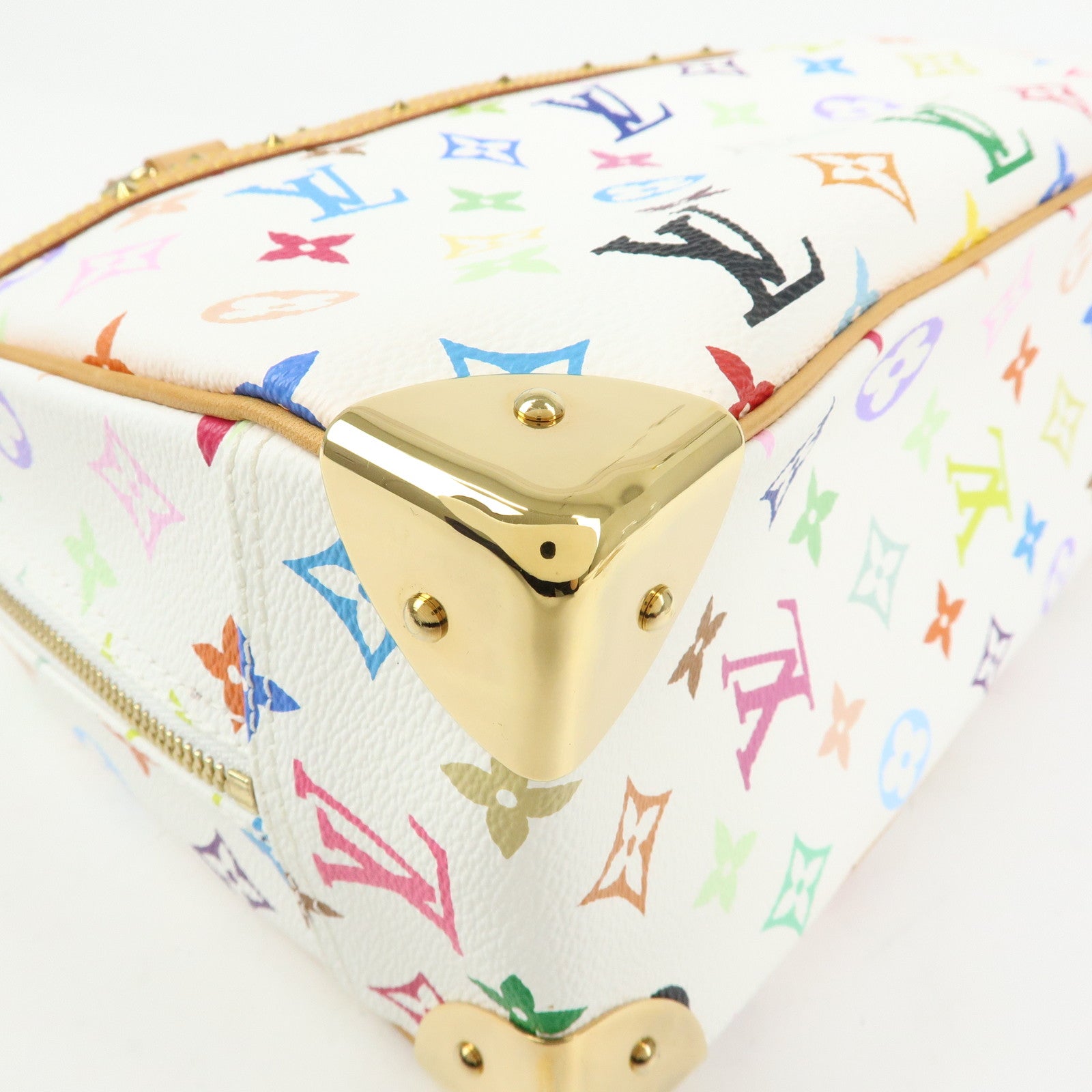 Louis Vuitton Monogram Multicolor Trouville Hand Bag Blanc M92663