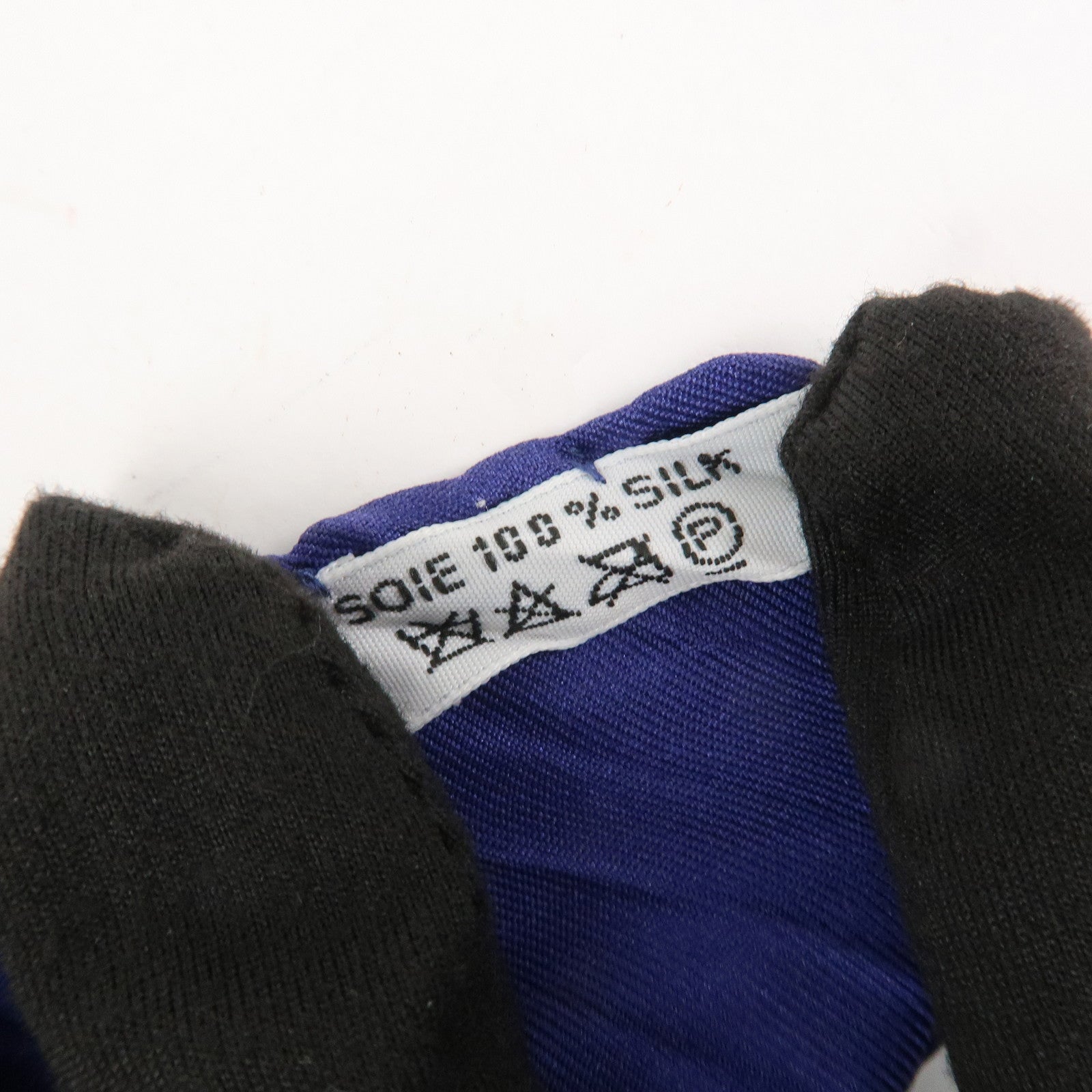 HERMES Carre Silk 100% Pleats Scarf Jardin Creole Blue Green Navy Used