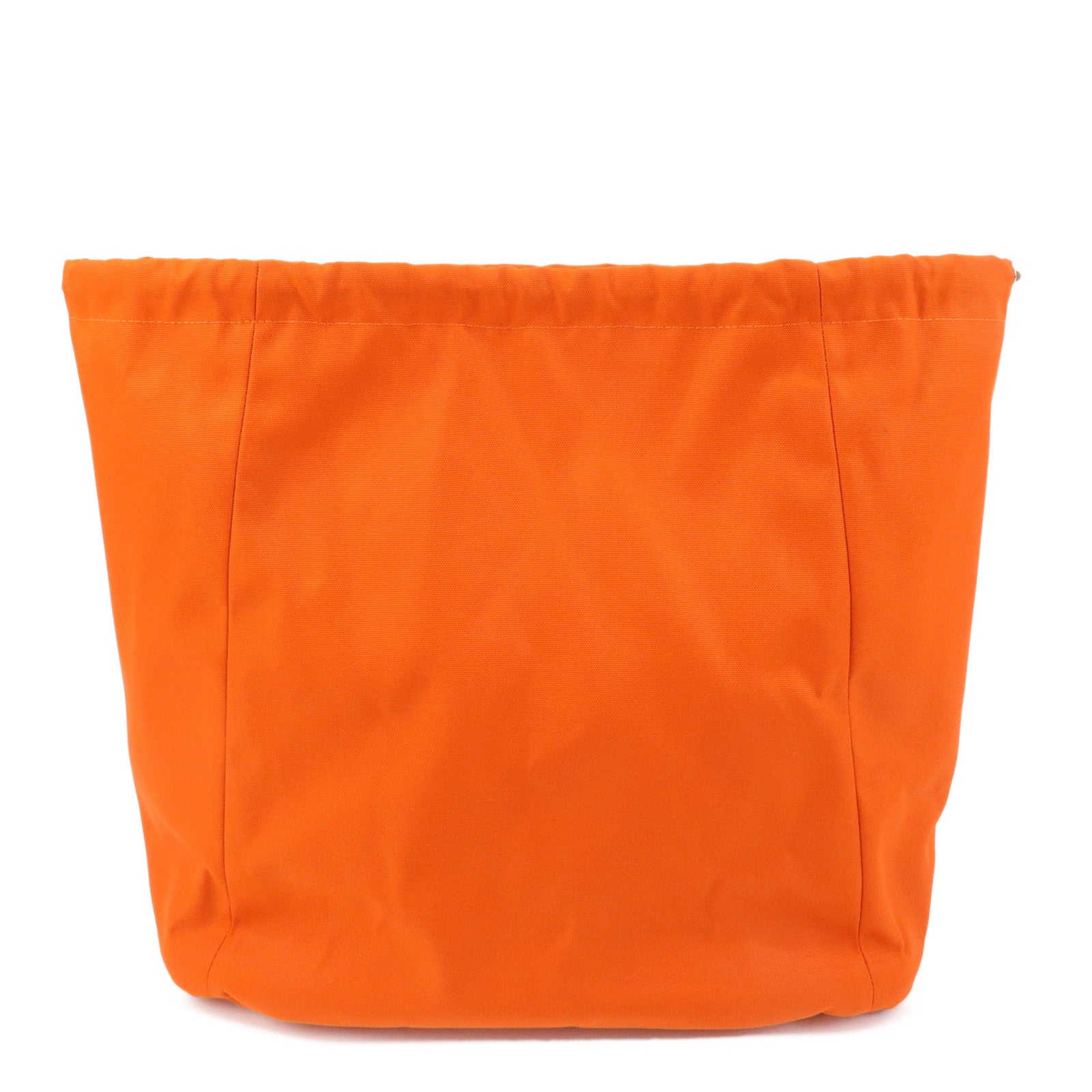 HERMES Sac de Pansage Groom Canvas 2Way Tote Hand Bag Navy Brown