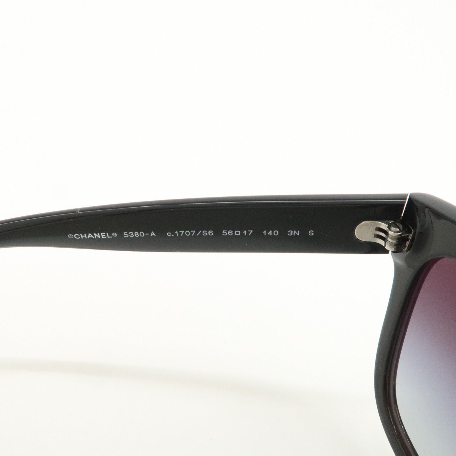 CHANEL Plastic Sunglasses Dark Brown 5380-A c.1707/S6 56□17 140 3NS
