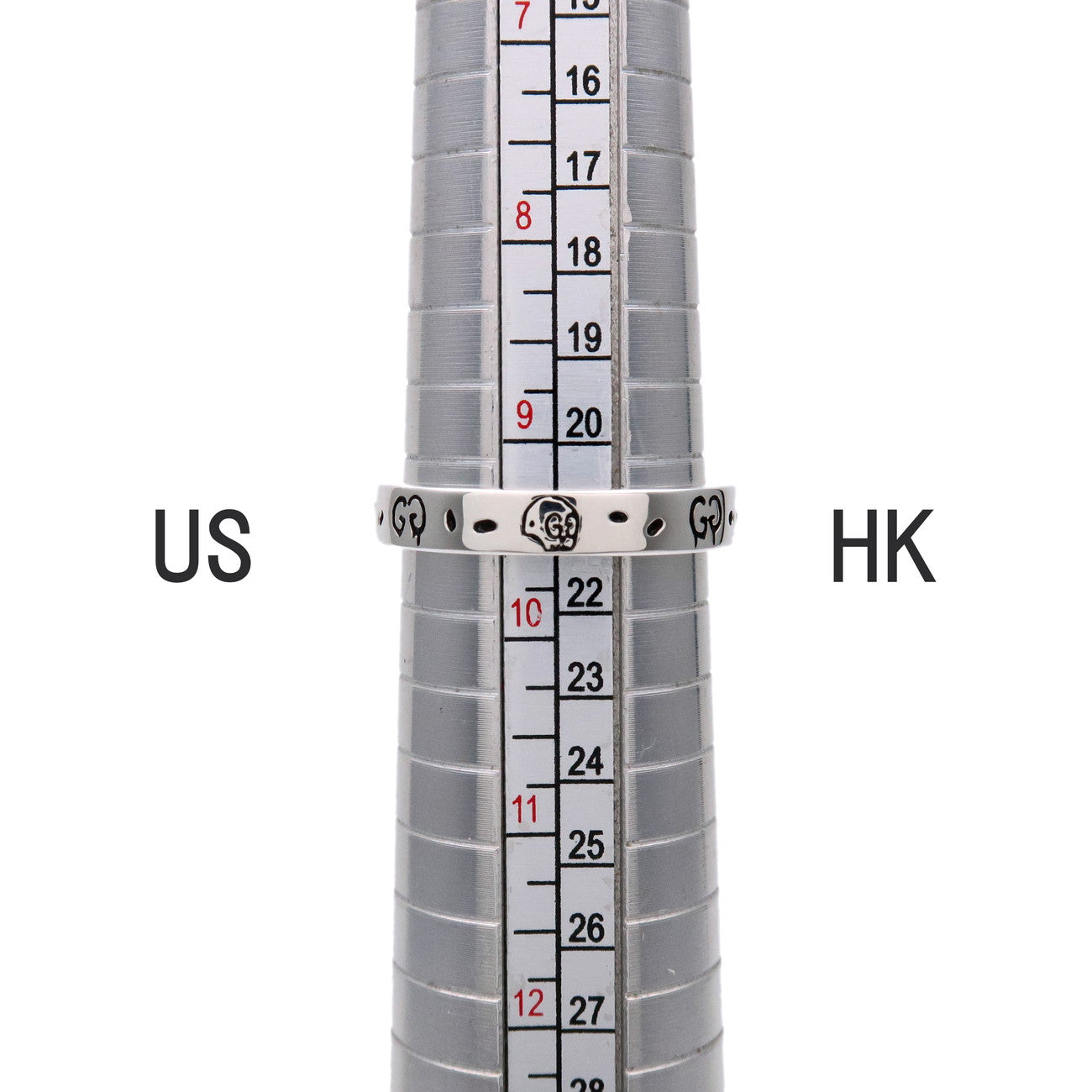 GUCCI Ghost Ring SV925 #21 US9.5 EU61 HK21 Silver 477932