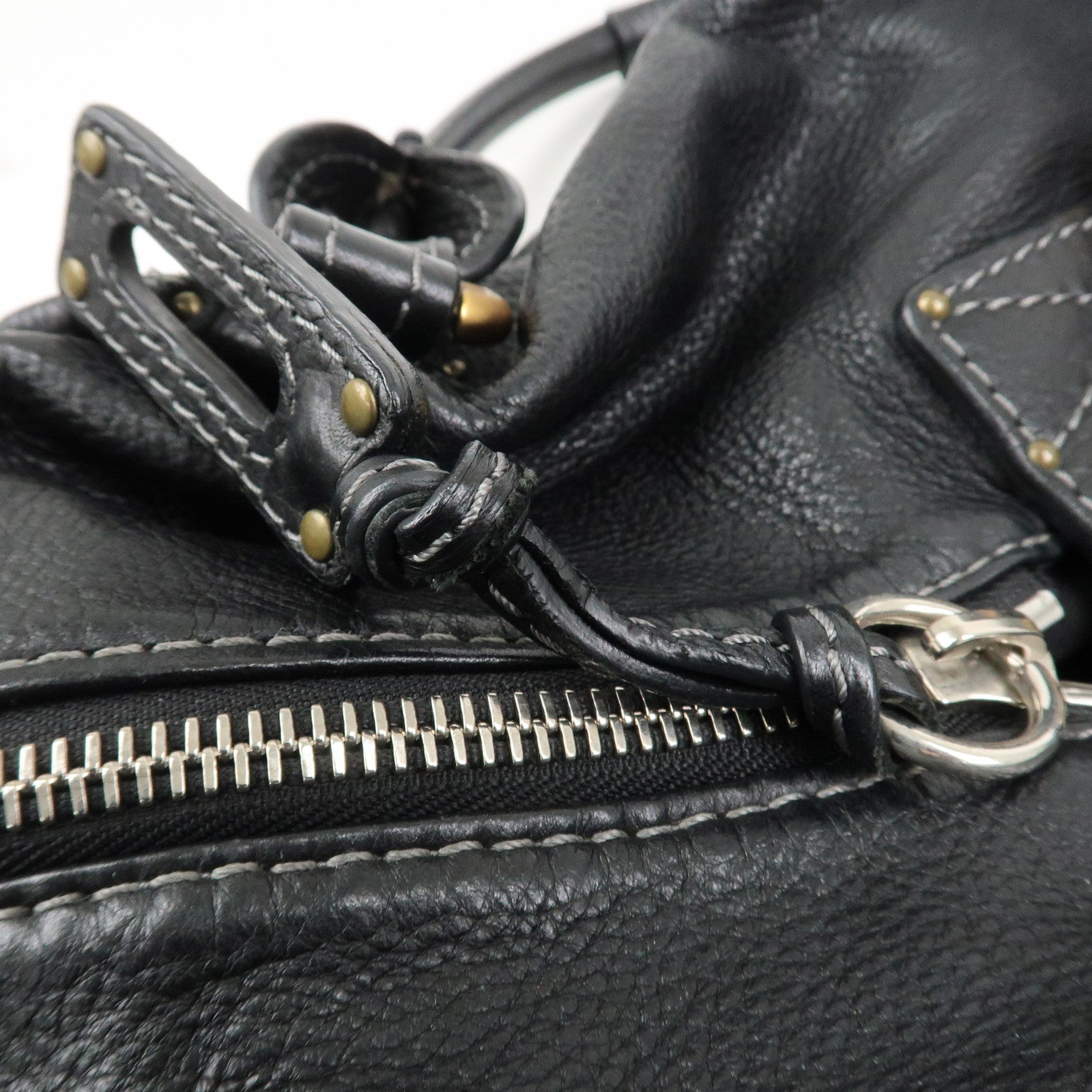 Chloe Paddington Leather Hand Bag Shoulder Bag Black