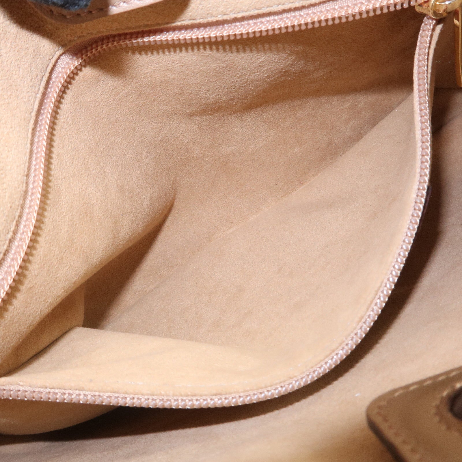 Ferragamo Nylon Leather Shoulder Bag Brown Pink Gold