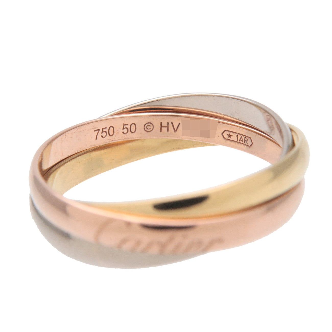 Cartier Trinity Ring SM #50 K18 750YG/WG/PG Gold US5.5 EU50 HK12
