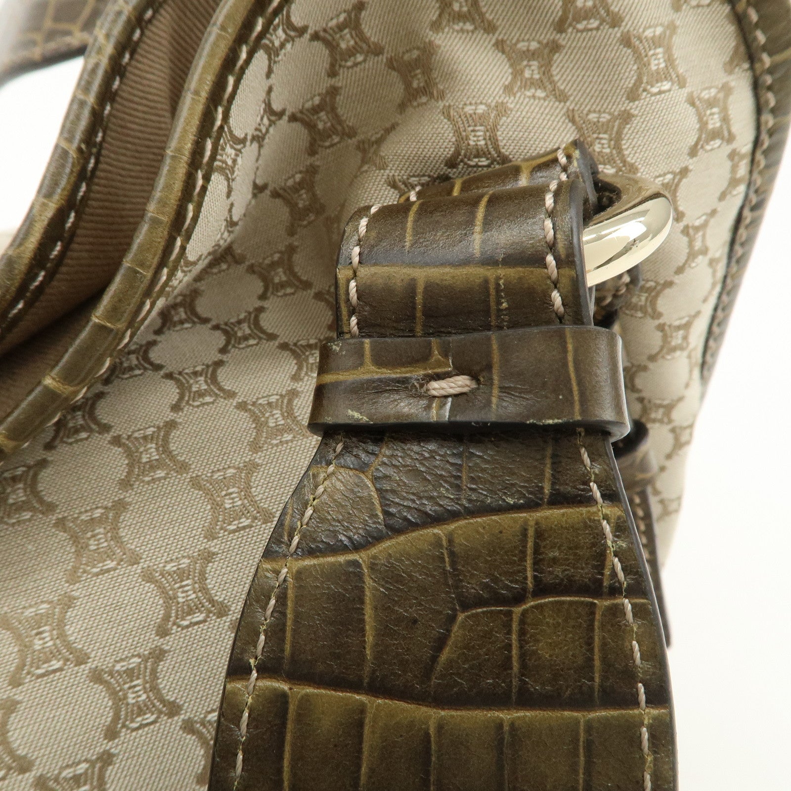 CELINE Macadam Bittersweet Shoulder Bag Tote Bag Hand Bag Beige