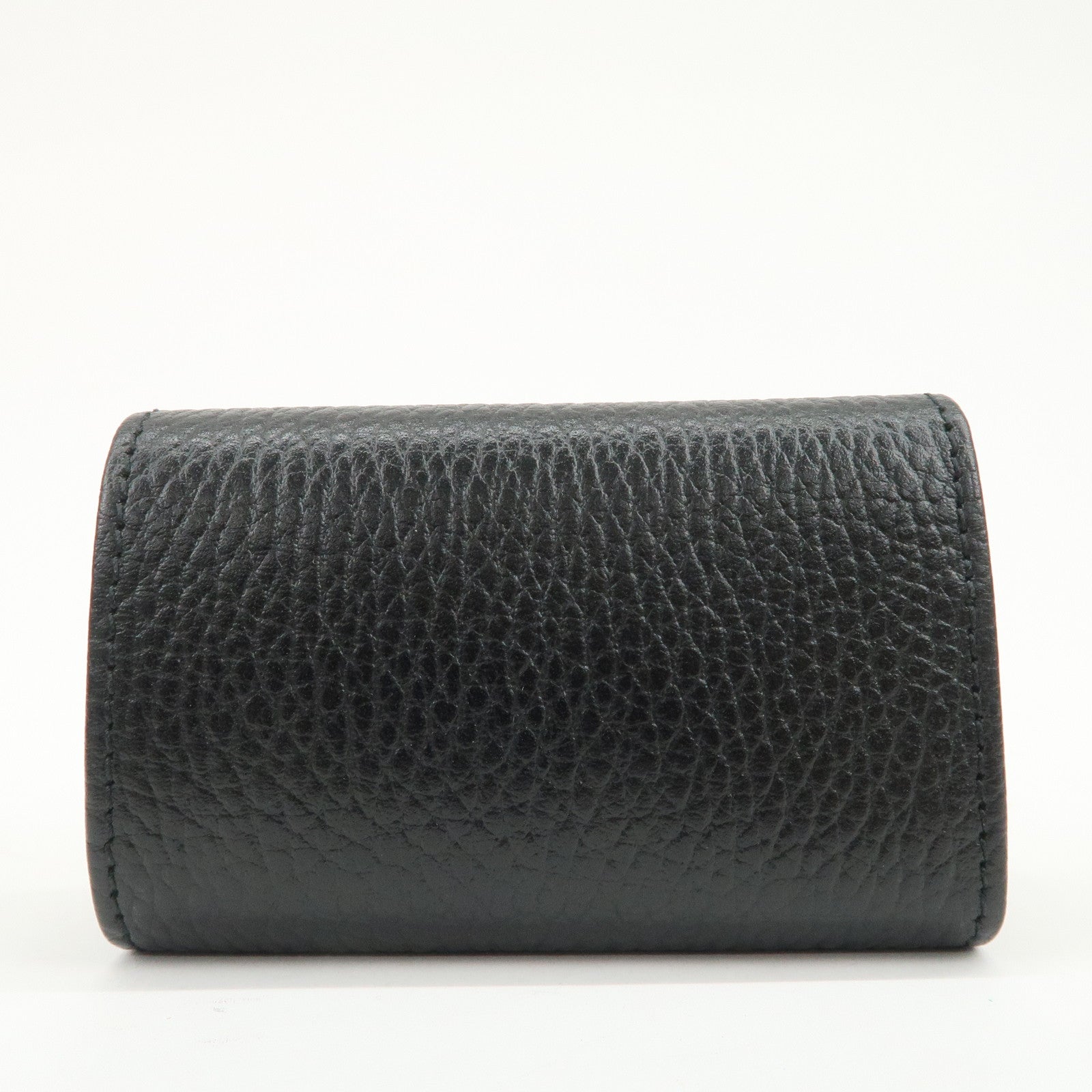 GUCCI GG Marmont Calf Leather 6 Rings Key Case Black 456118